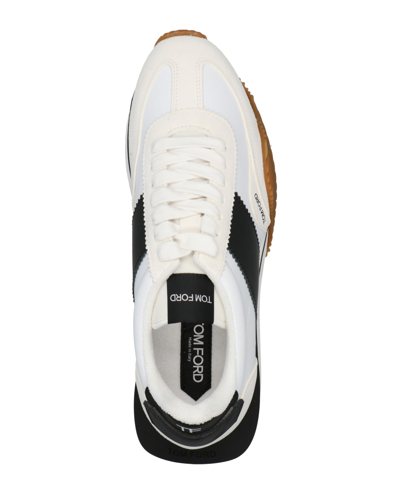 Tom Ford Logo Leather Sneakers - Multicolor