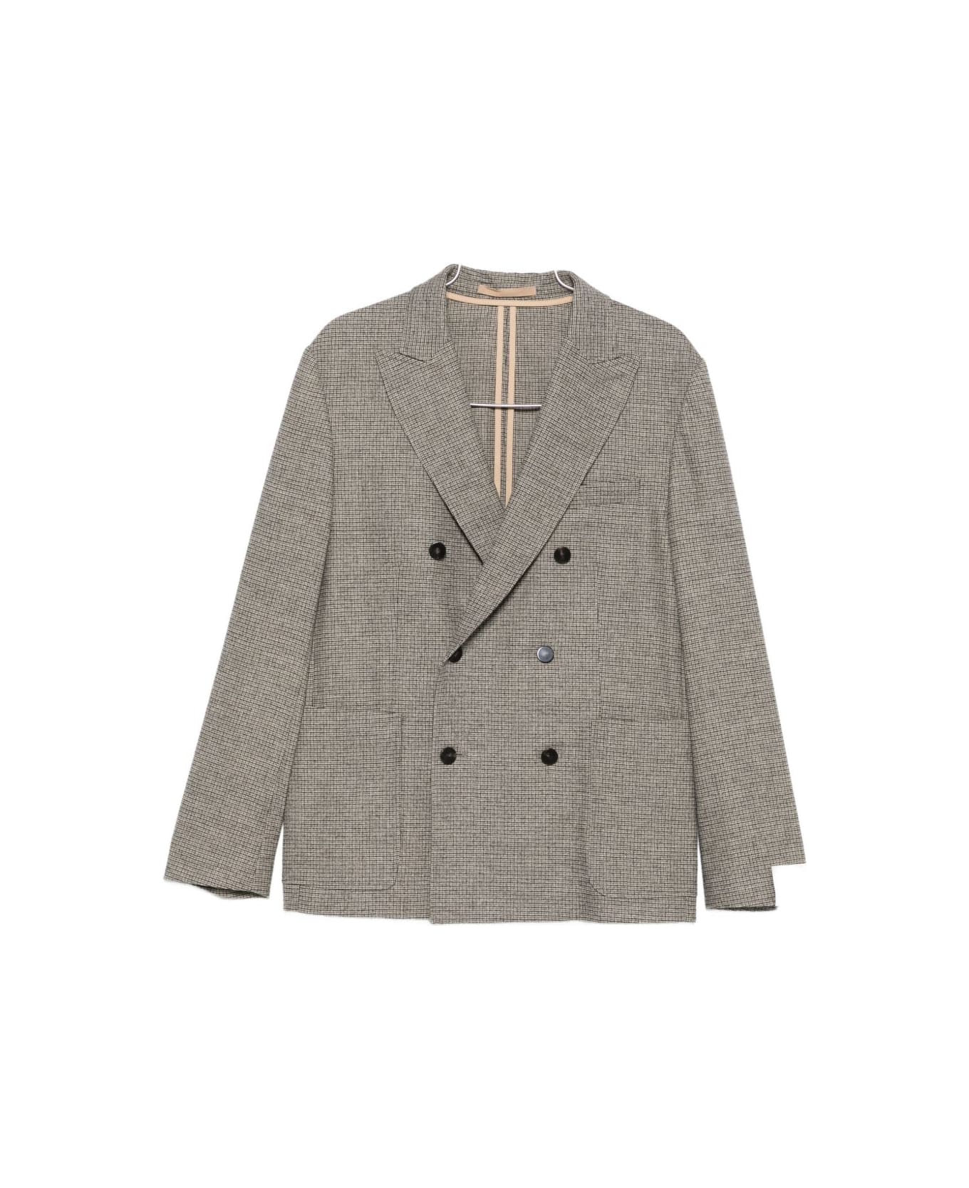 Paolo Pecora Double-breasted Wool Jacket - Beige