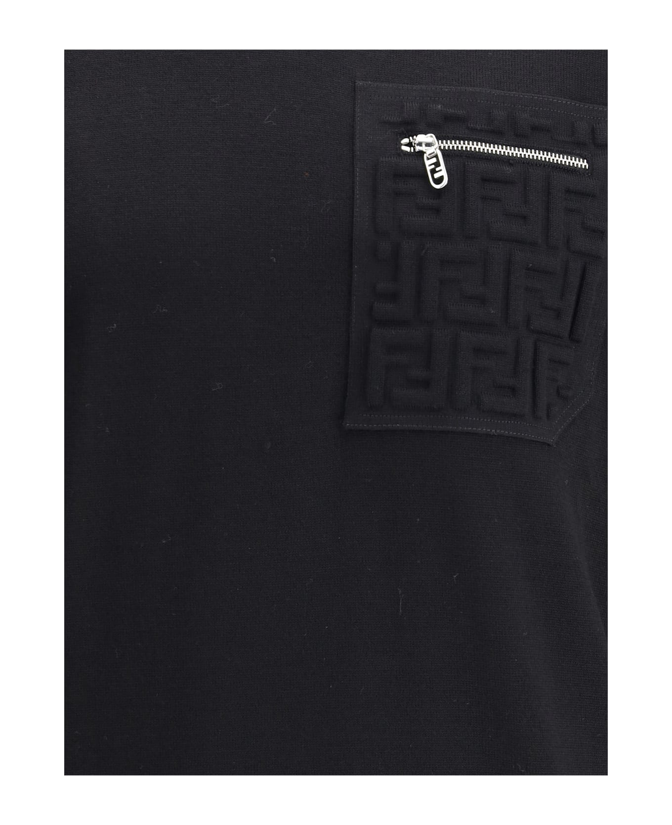 Fendi Sweater Whit Pocket - Nero