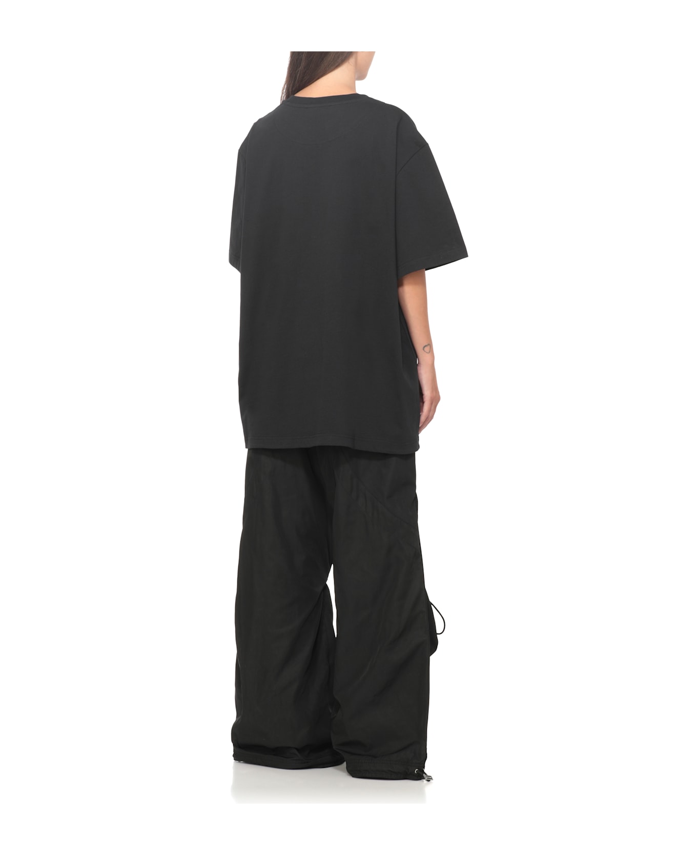 The Attico T-shirt With Logo - Black