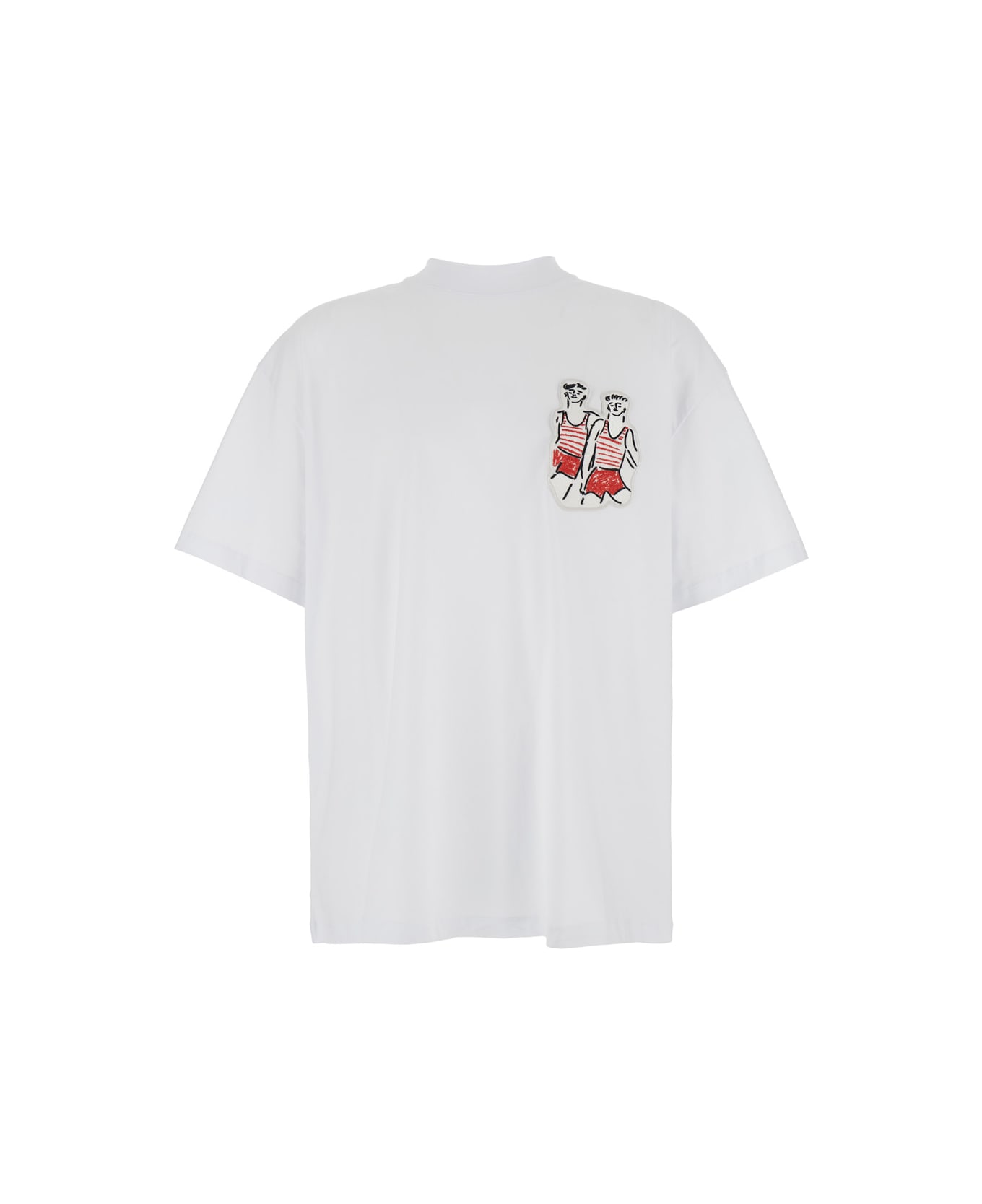 MSGM White Crewneck T-shirt - White