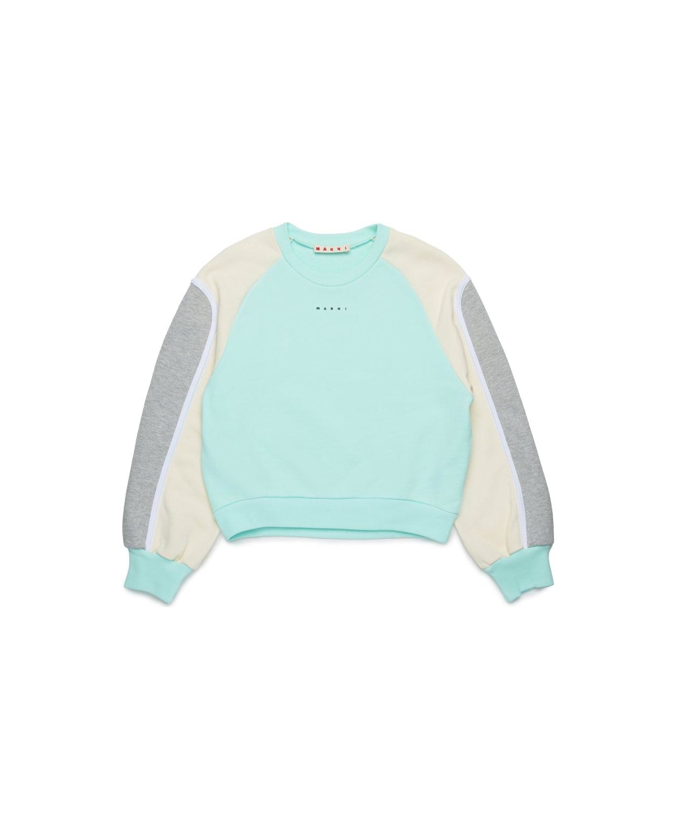 Marni Colorblock Crewneck Sweatshirt - Clear Blue
