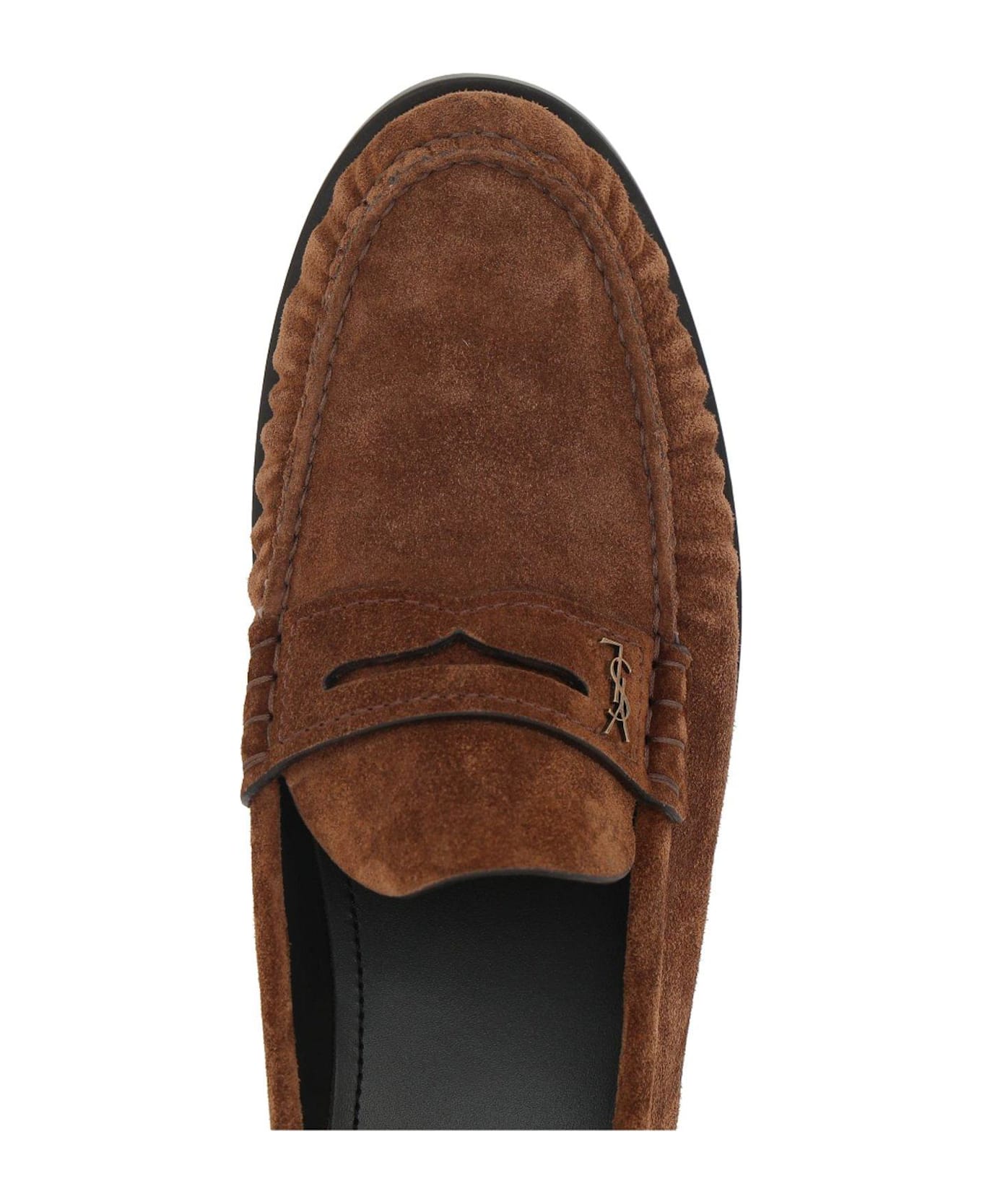 Saint Laurent Laurent Logo Plaque Loafers - SNUFF