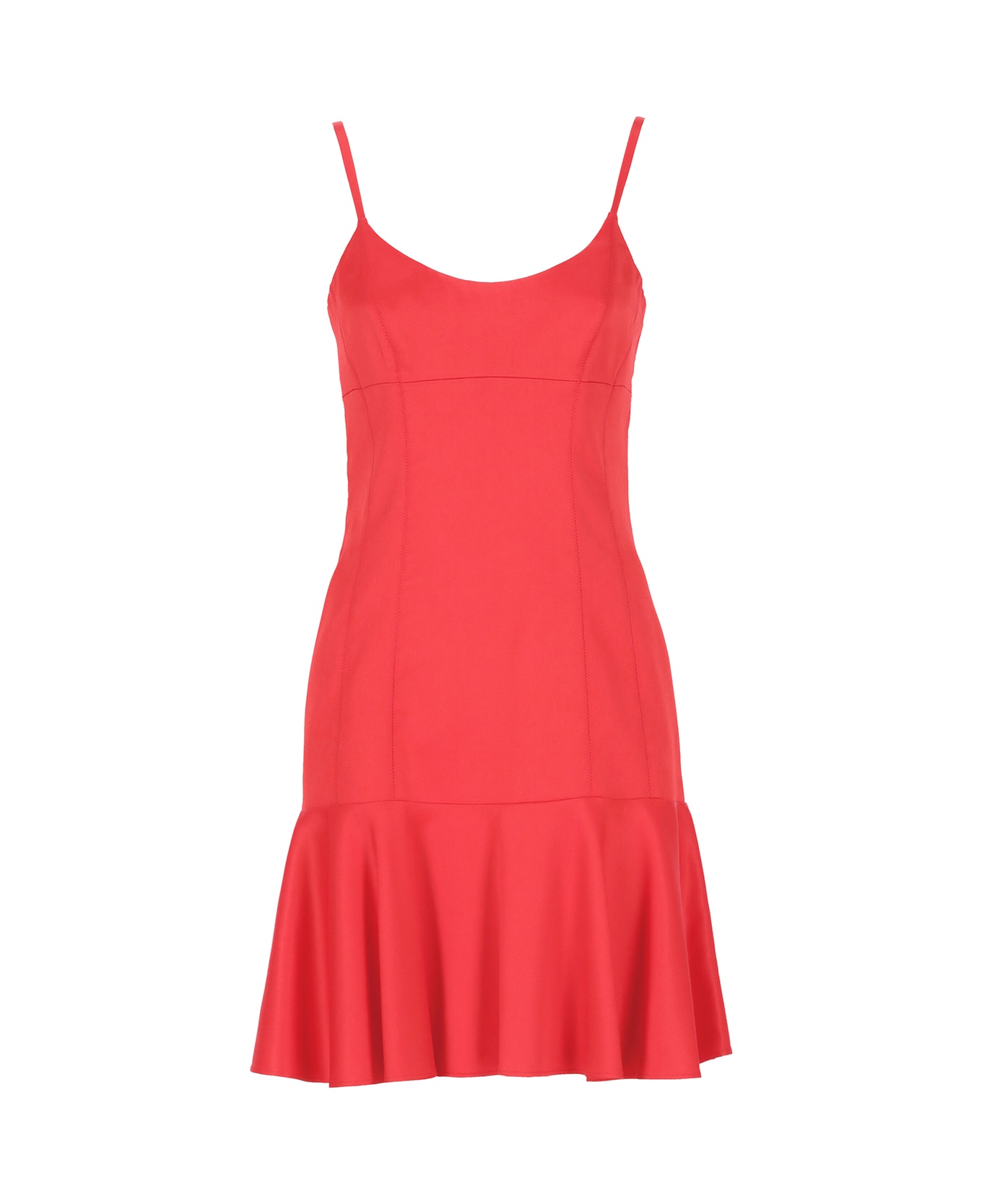M05CH1N0 Jeans Viscose Dress - Red ワンピース＆ドレス