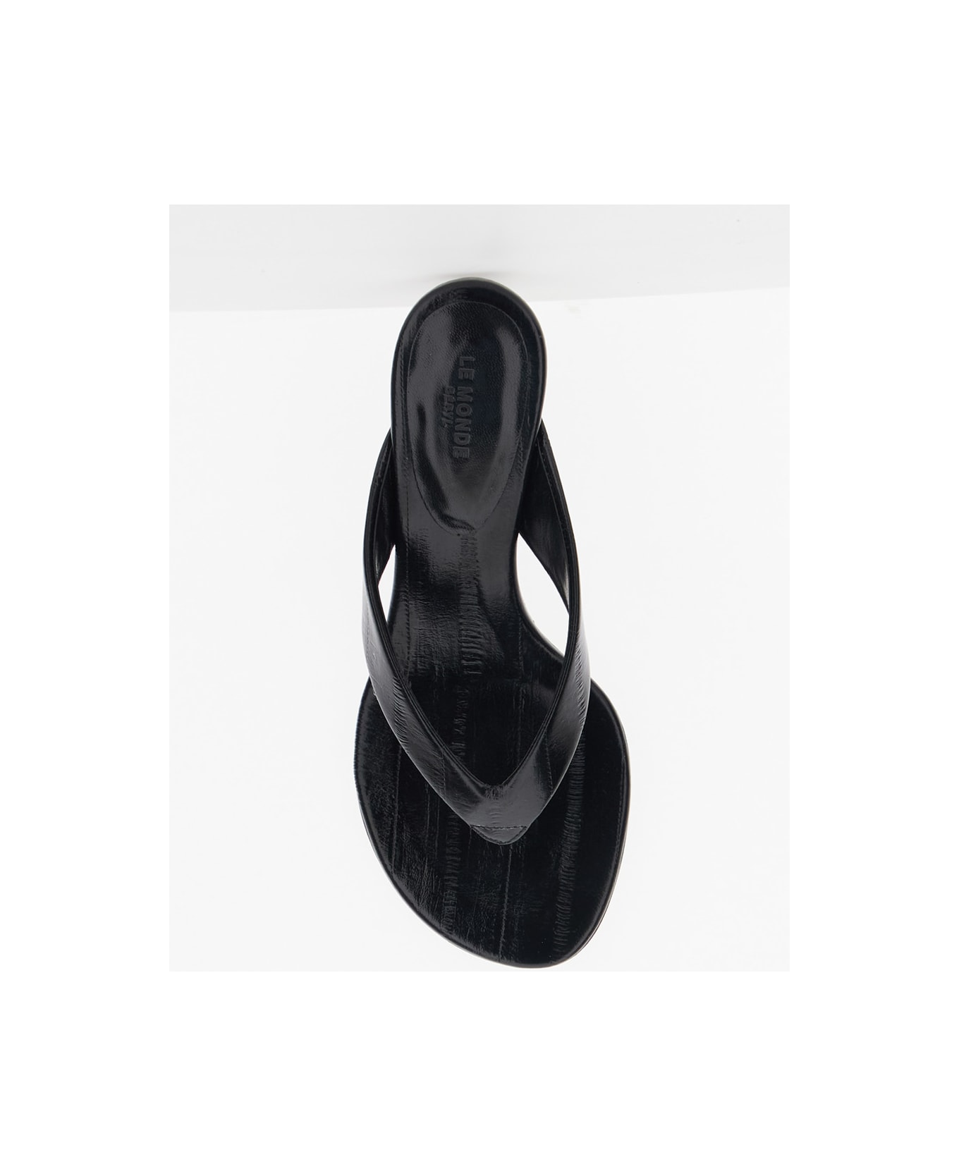 Le Monde Beryl Micro Wedge Thong Sandal - Black