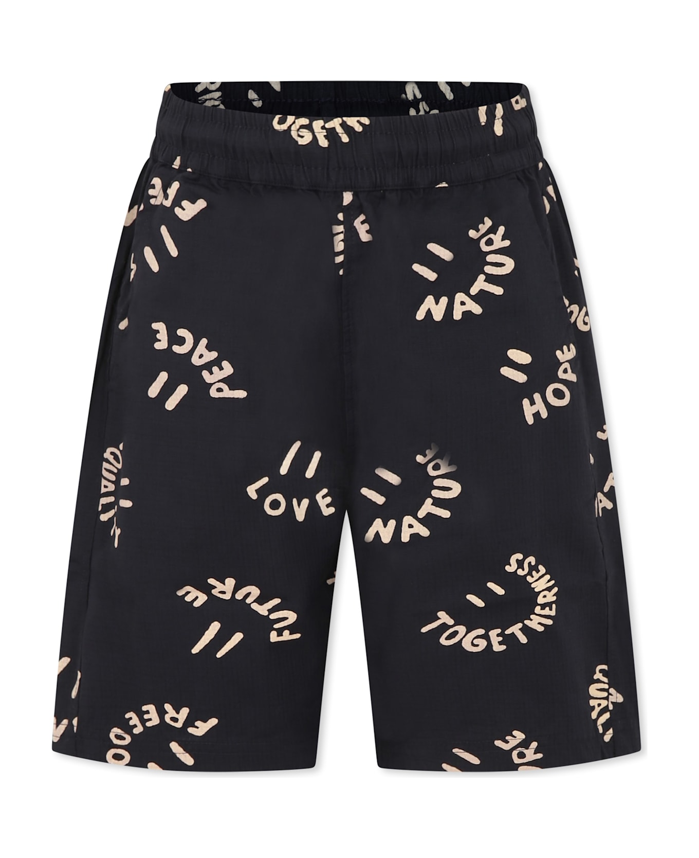 Molo Blue Shorts For Boy With Smiley - Blue