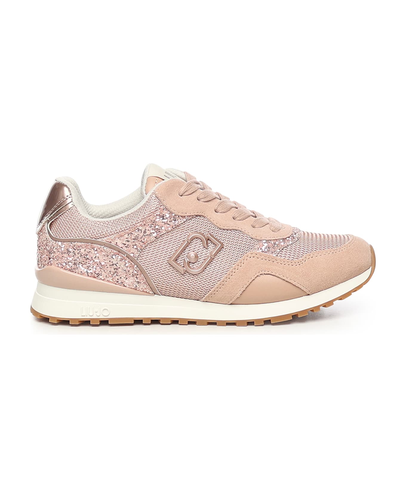 Liu-Jo Glitter And Mesh Sneakers - Pink