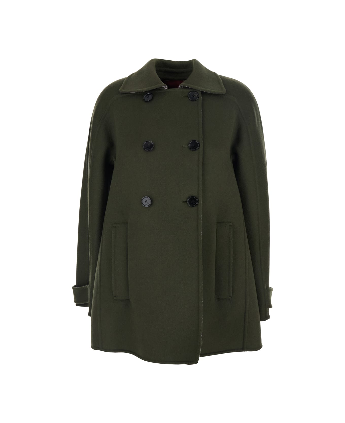 Gucci Caban Gg Double Coat - Green