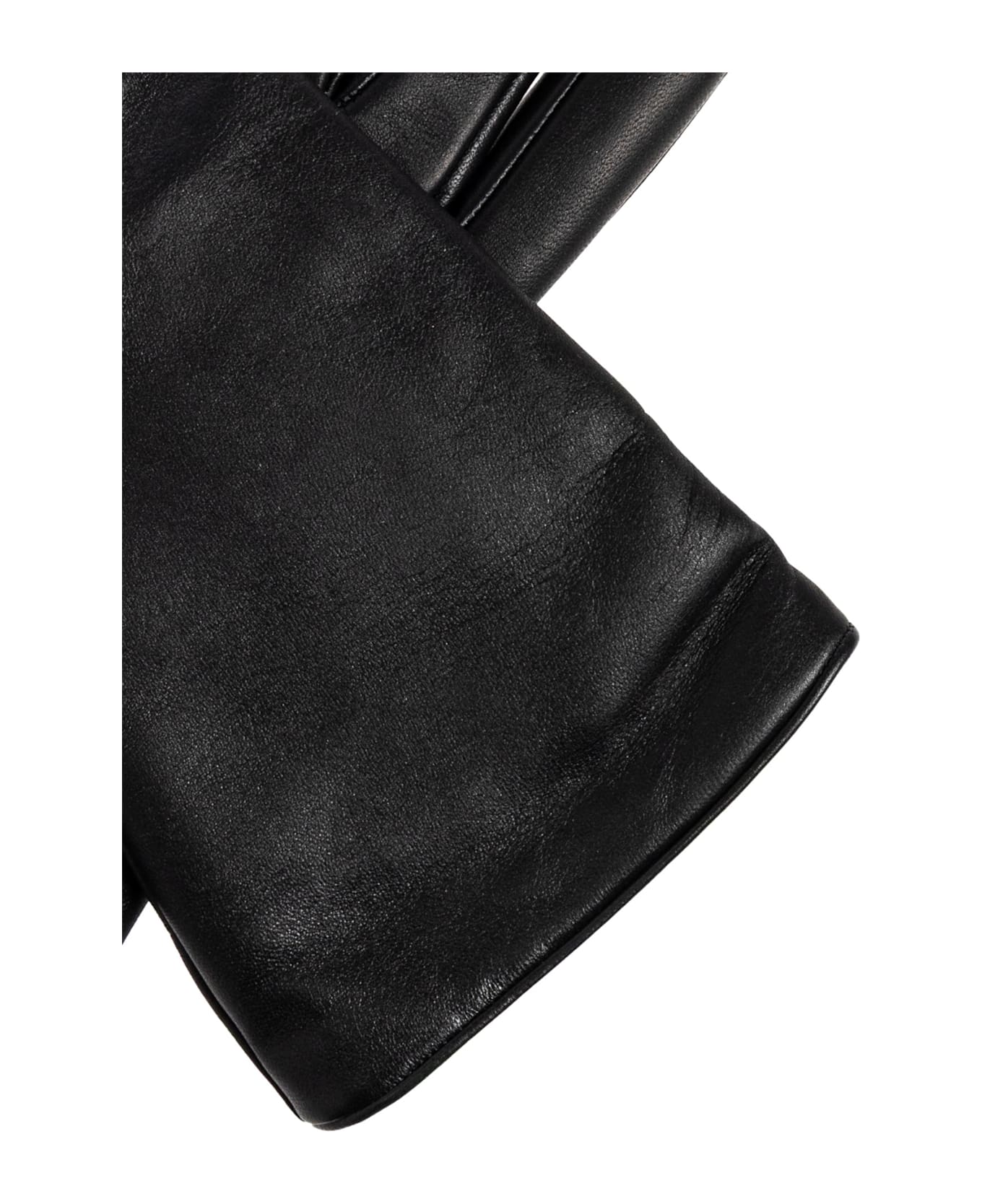 Saint Laurent Lambskin Gloves - BLACK/GOLD