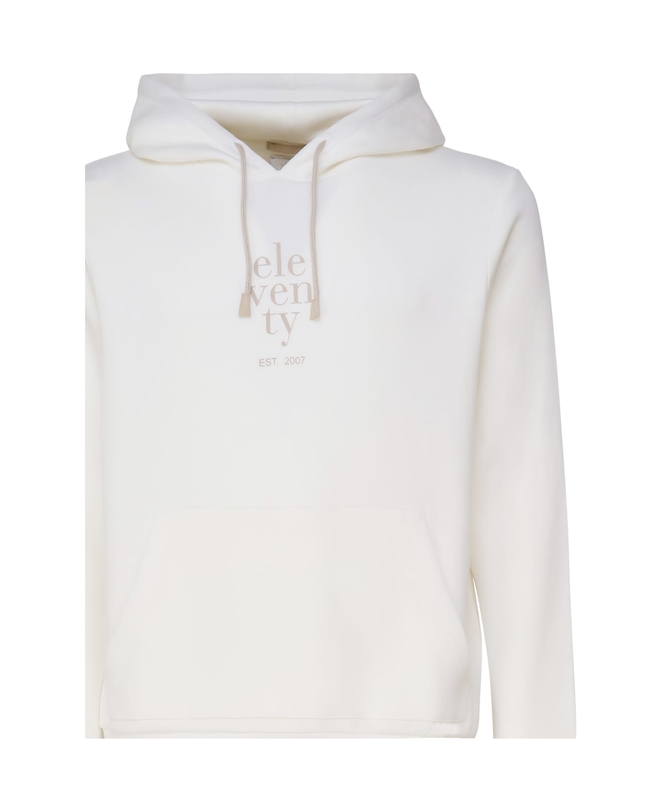 Eleventy Sweatshirt With Logo - Ivory