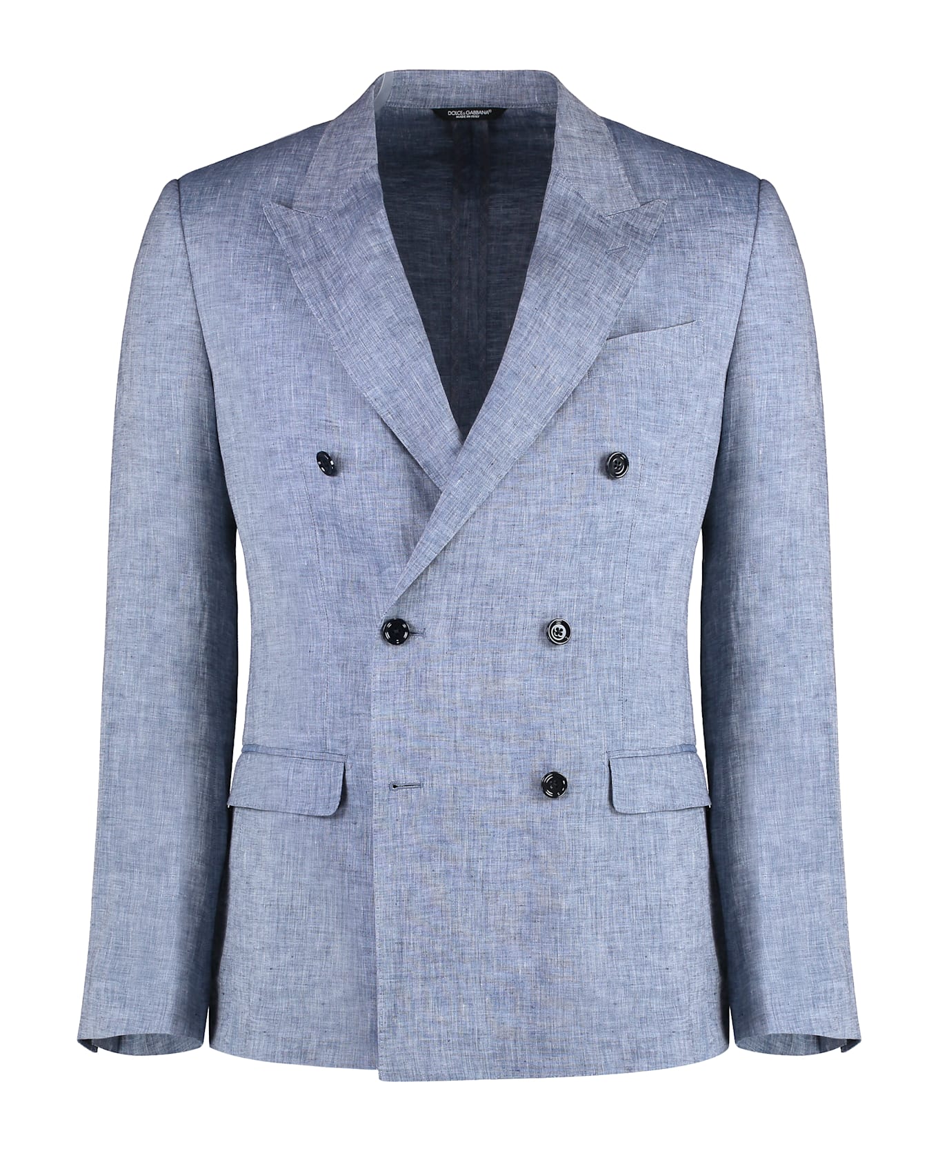 Dolce 
Gabbana Double-breasted Linen Jacket - blue