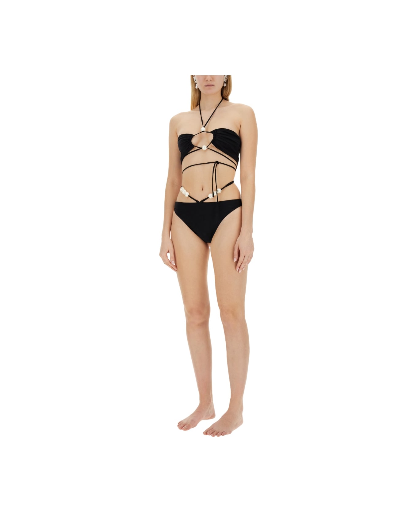 Magda Butrym Pearl Bikini Top - BLACK