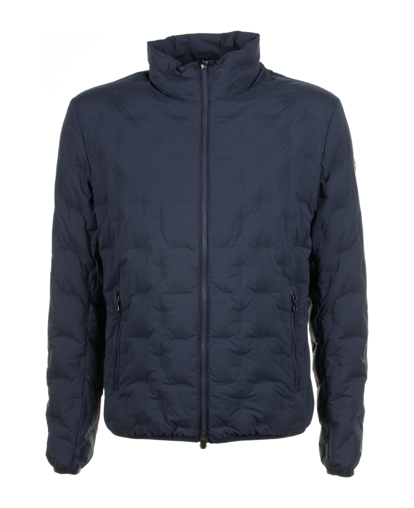 Colmar Quilted Jacket With Padded Collar - Blu