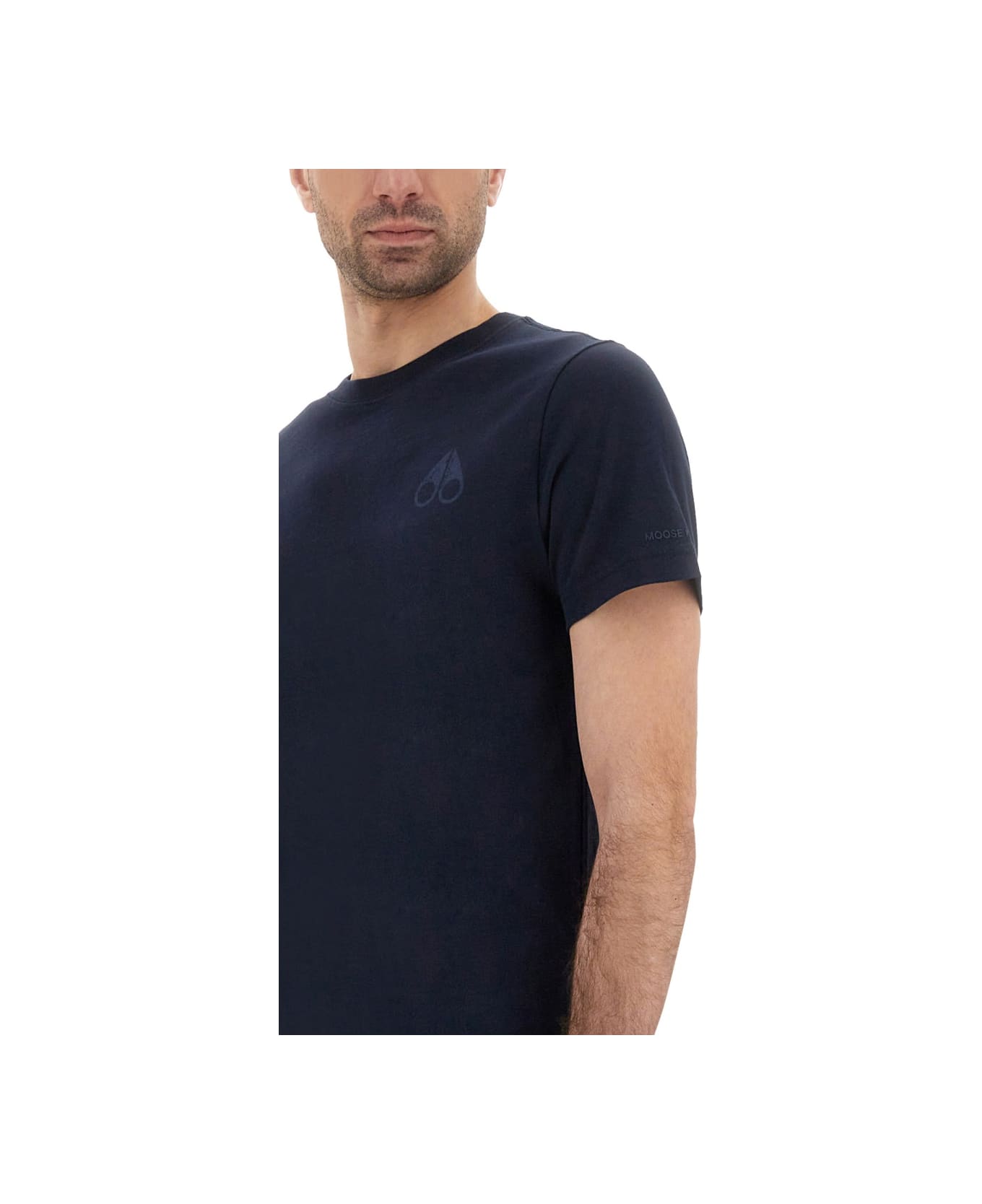 Moose Knuckles "off Island" T-shirt - BLUE