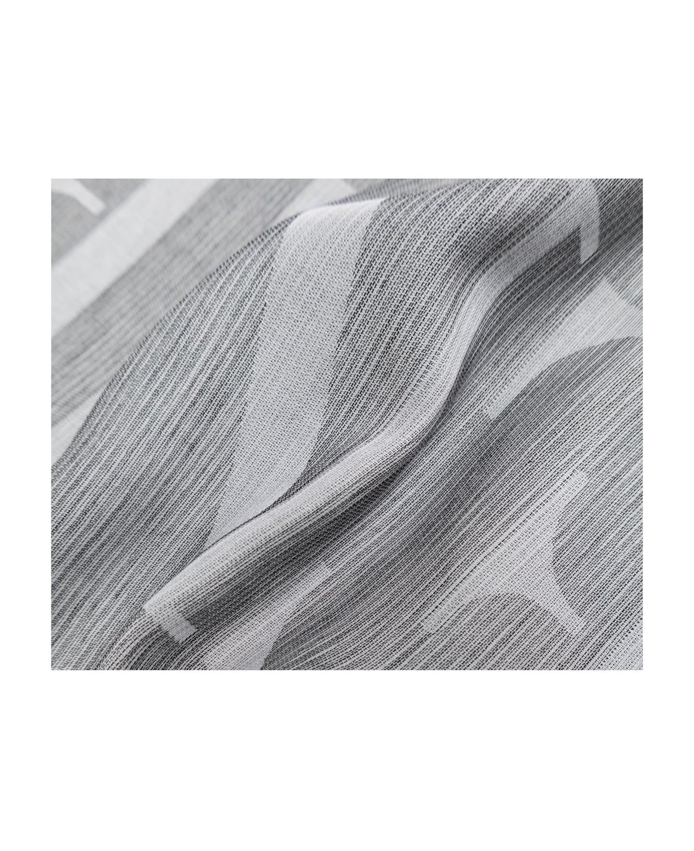 Emporio Armani Scarf With Logo - Grey