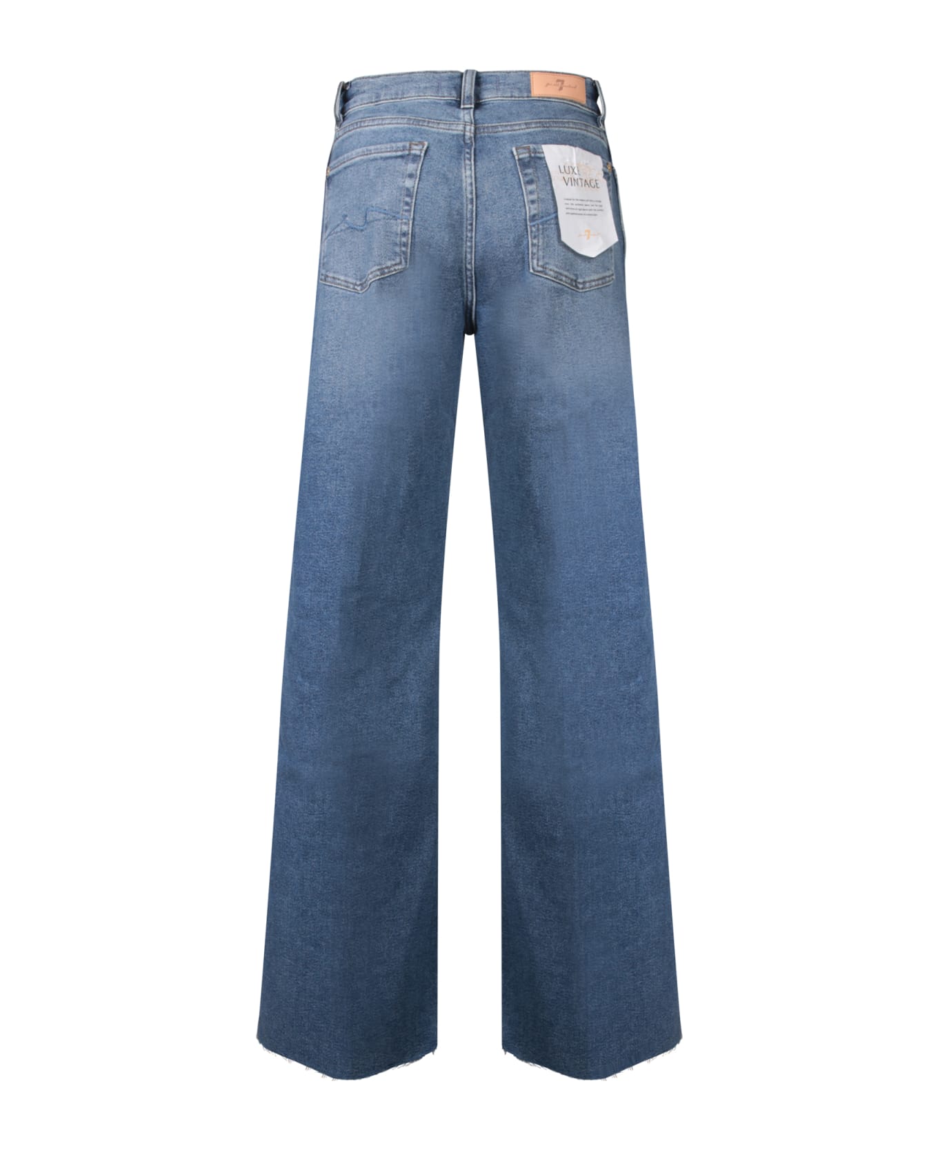 7 For All Mankind Lotta Light Blue Cotton Modal Jeans - Blue