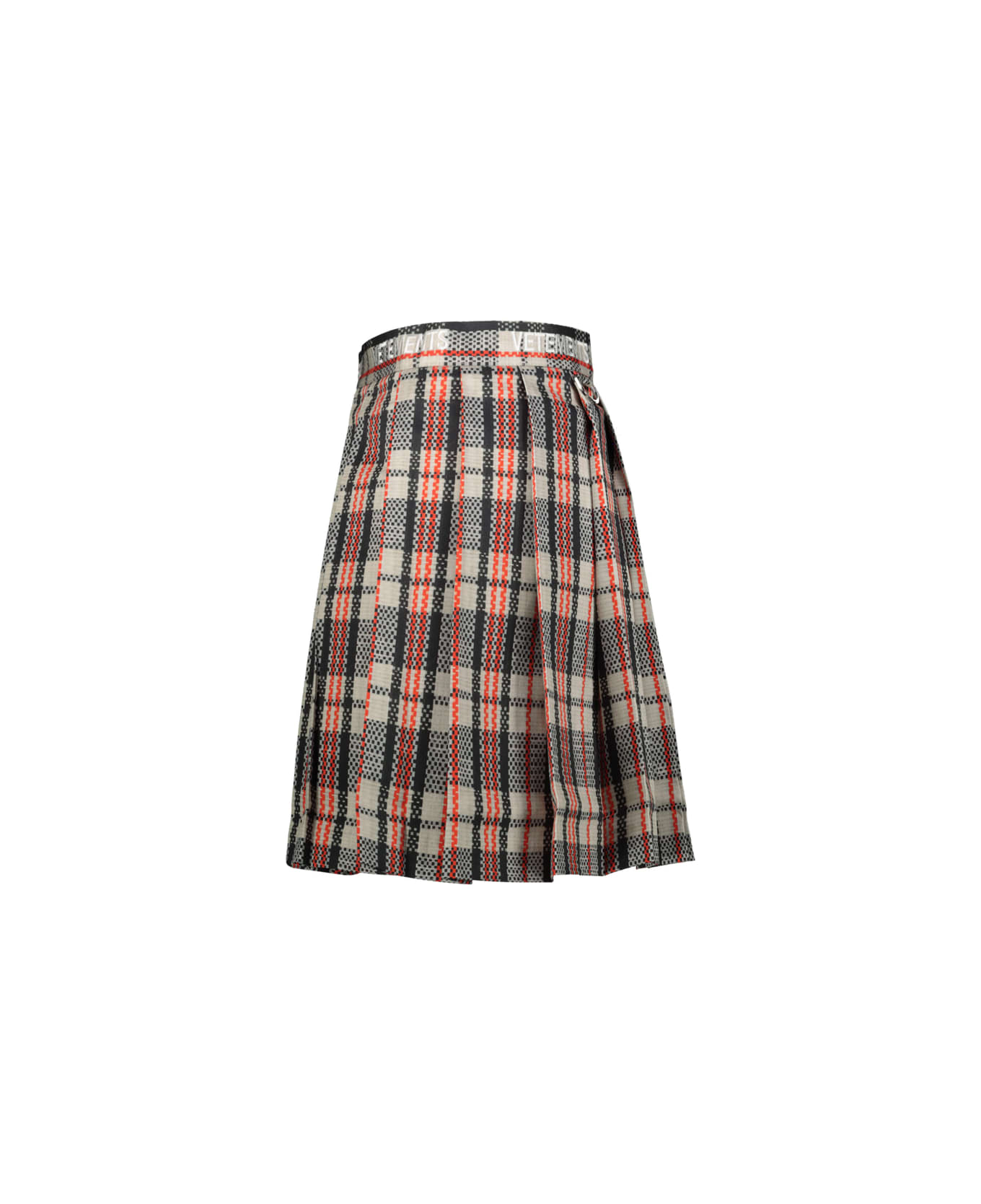 VETEMENTS Barber School Girl Plissè Mini Skirt - Black Check