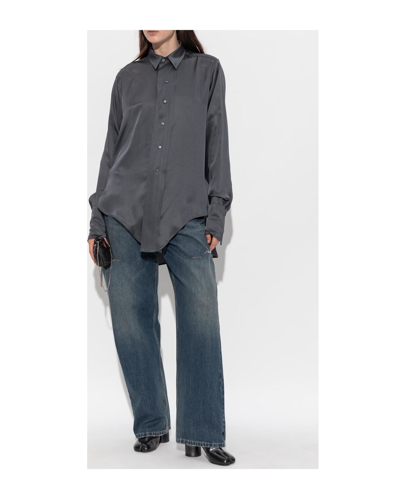 Maison Margiela Satin Shirt - GREY