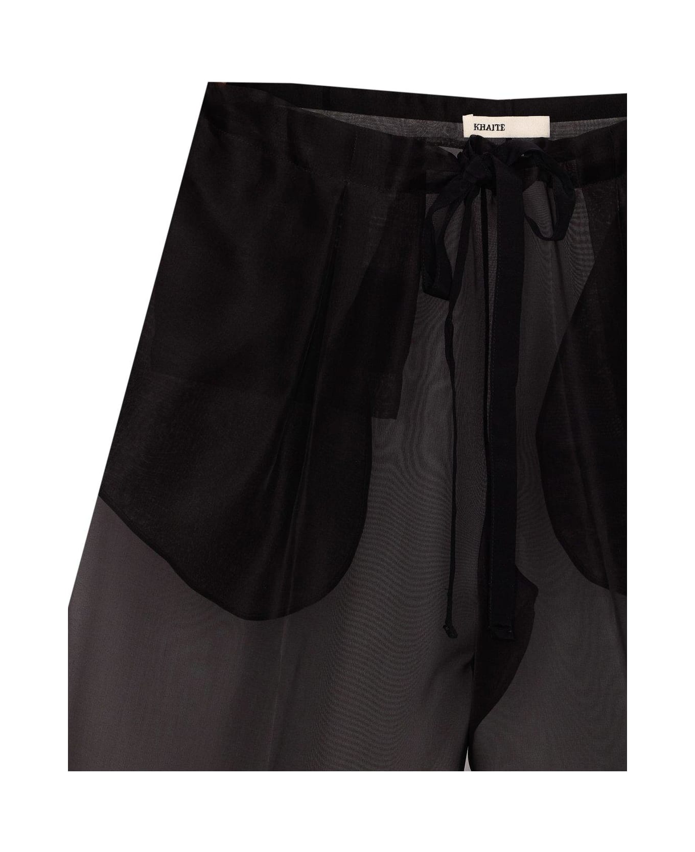 Khaite Trenton Drawstring Relaxed-fit Pants - BLACK
