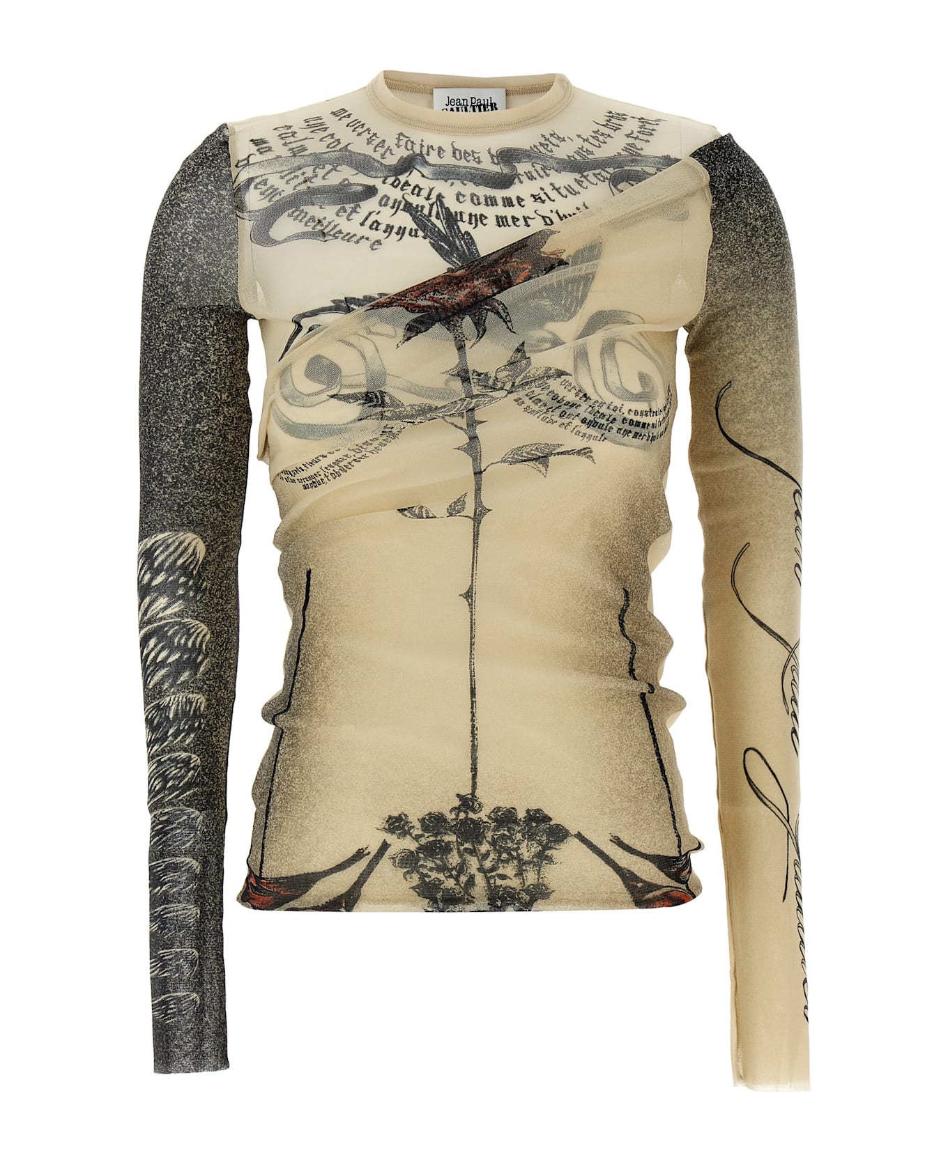 Jean Paul Gaultier Double Layer Tulle Top - Multicolor