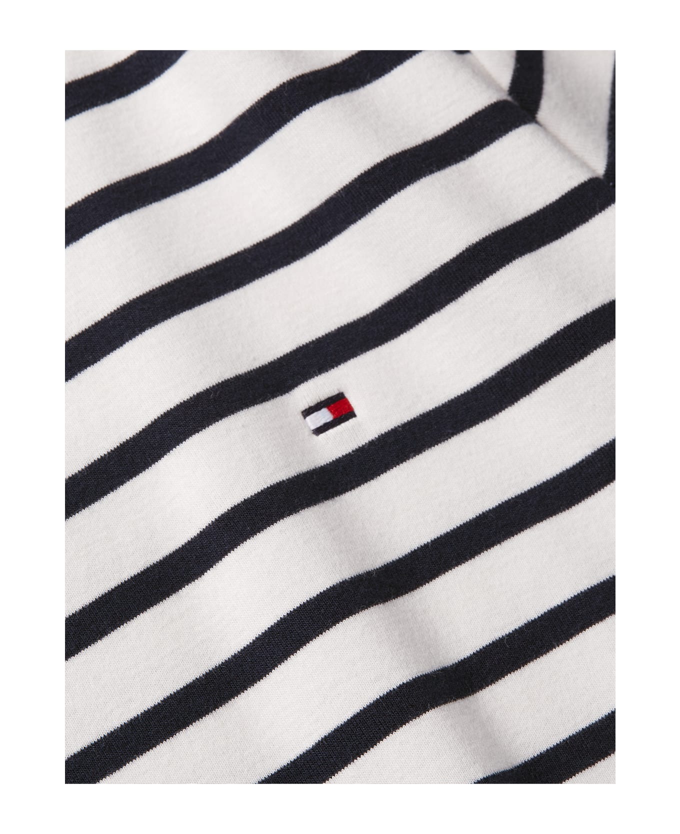Tommy Hilfiger Striped T-shirt With Mini Logo - BRETON ECRU/DESERT SKY Tシャツ