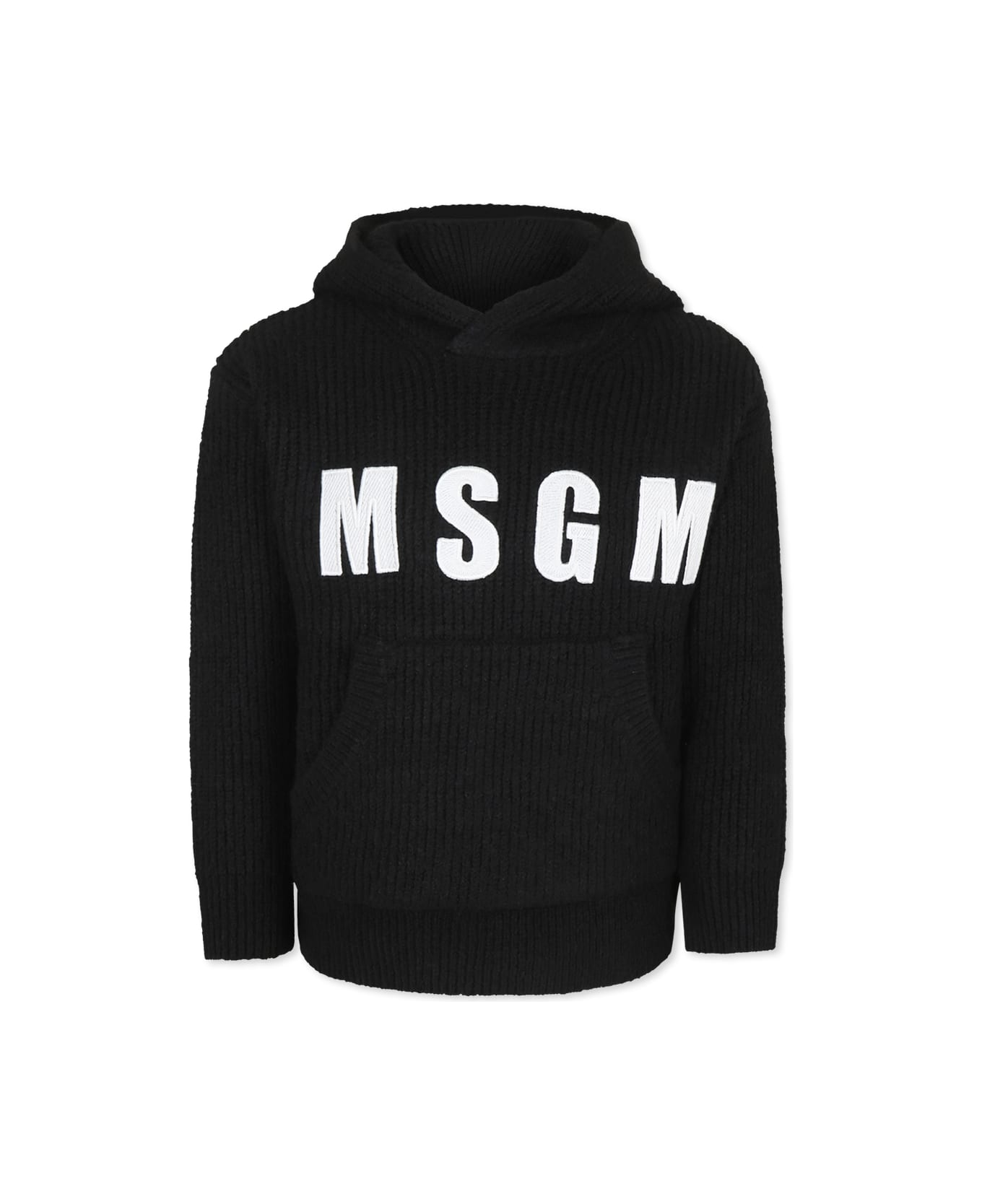 MSGM Black Sweater For Kids - Nero