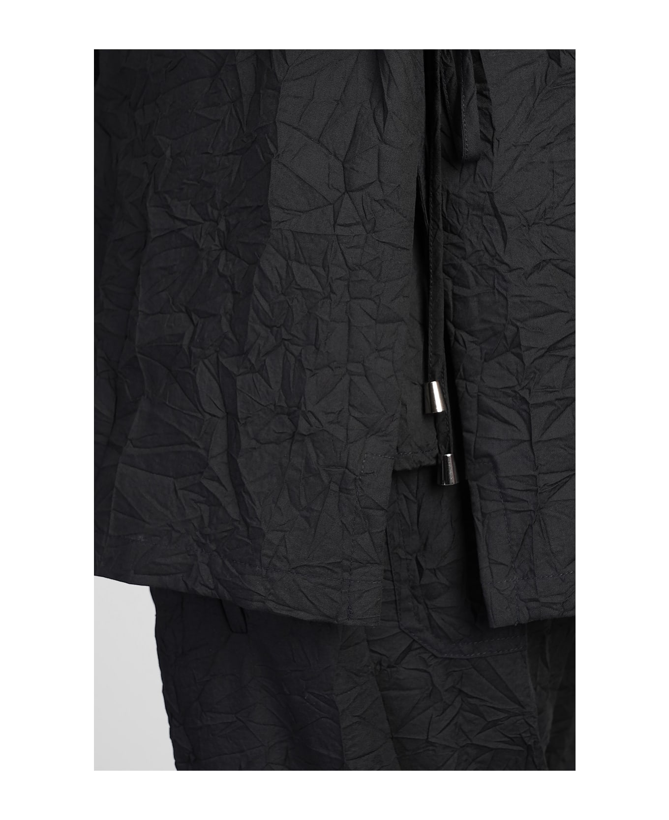 Holy Caftan Jam Blazer In Black Cotton - black
