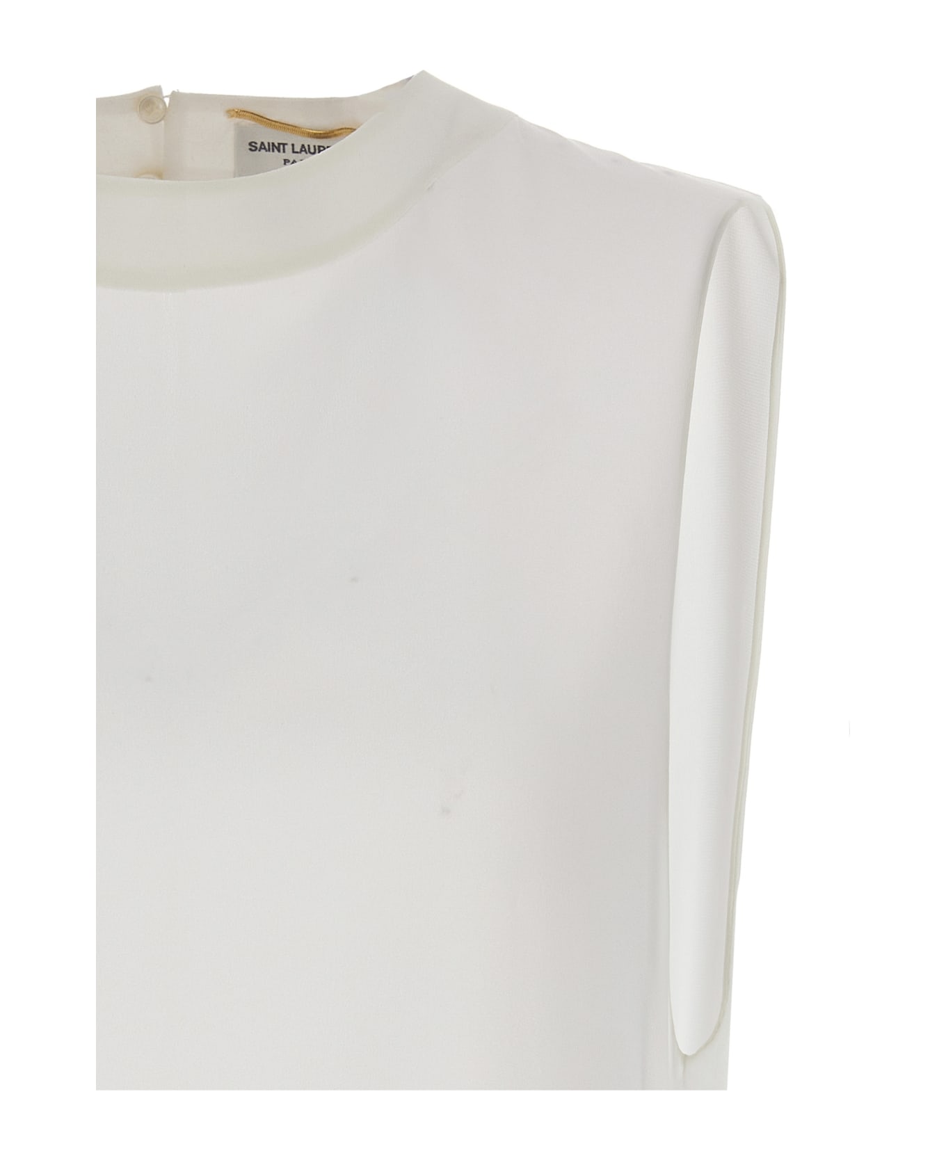 Saint Laurent Silk Top - White