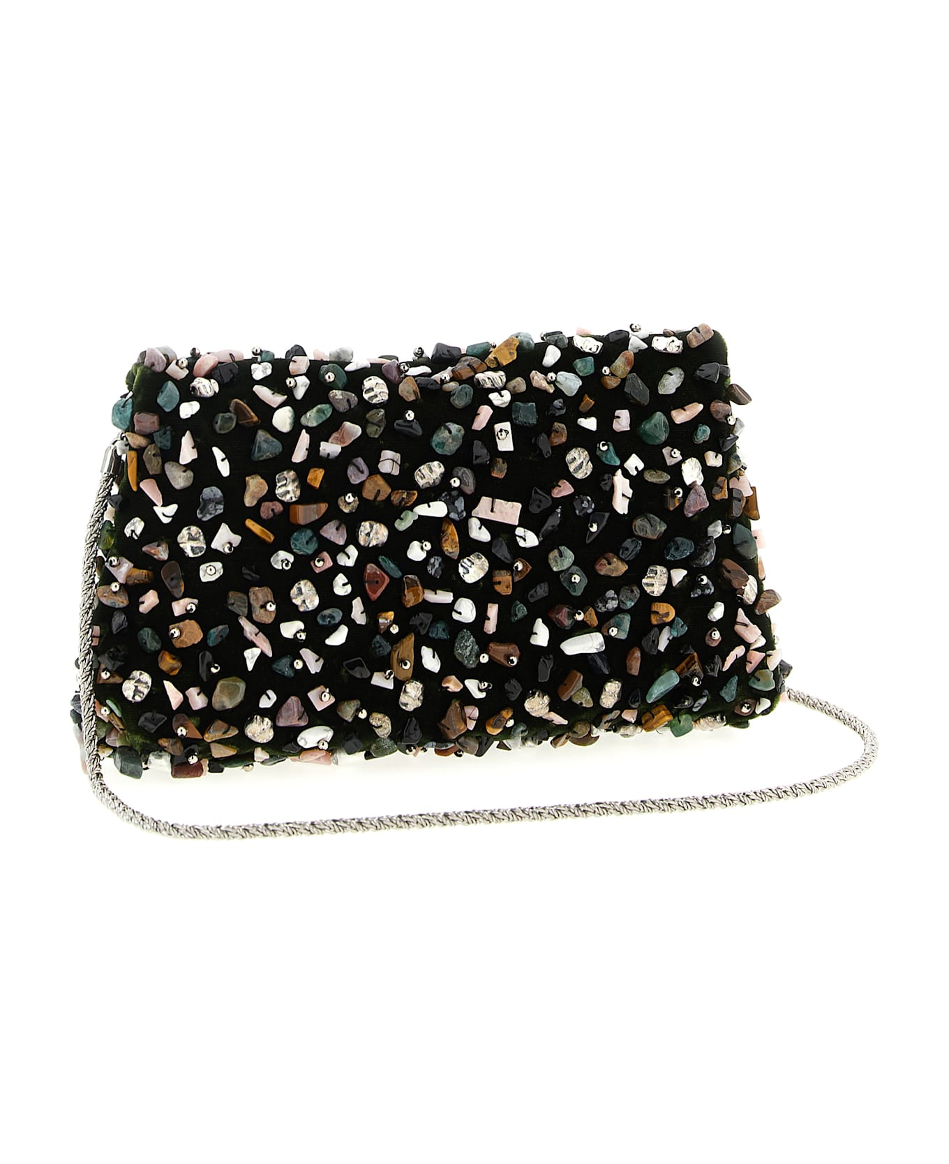 Dries Van Noten 
embellished Envelope
 Clutch - Green