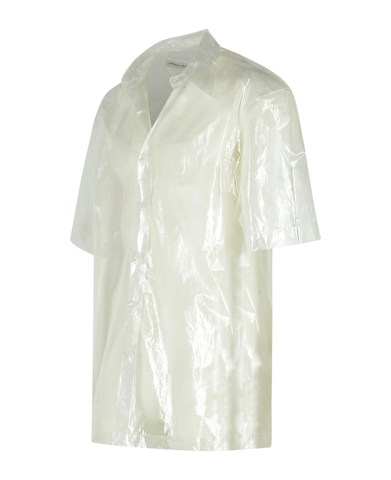 Dries Van Noten 
cassidye
 Silver Nylon Shirt - Silver