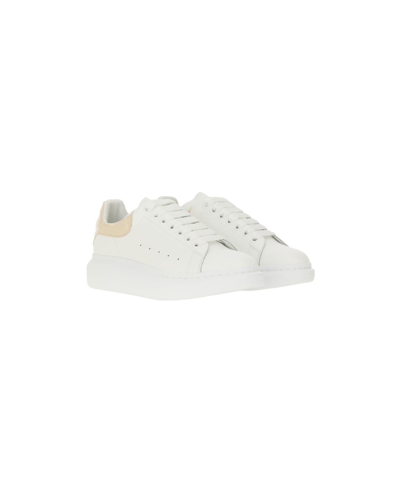 Alexander McQueen Leather Sneaker - WHITE