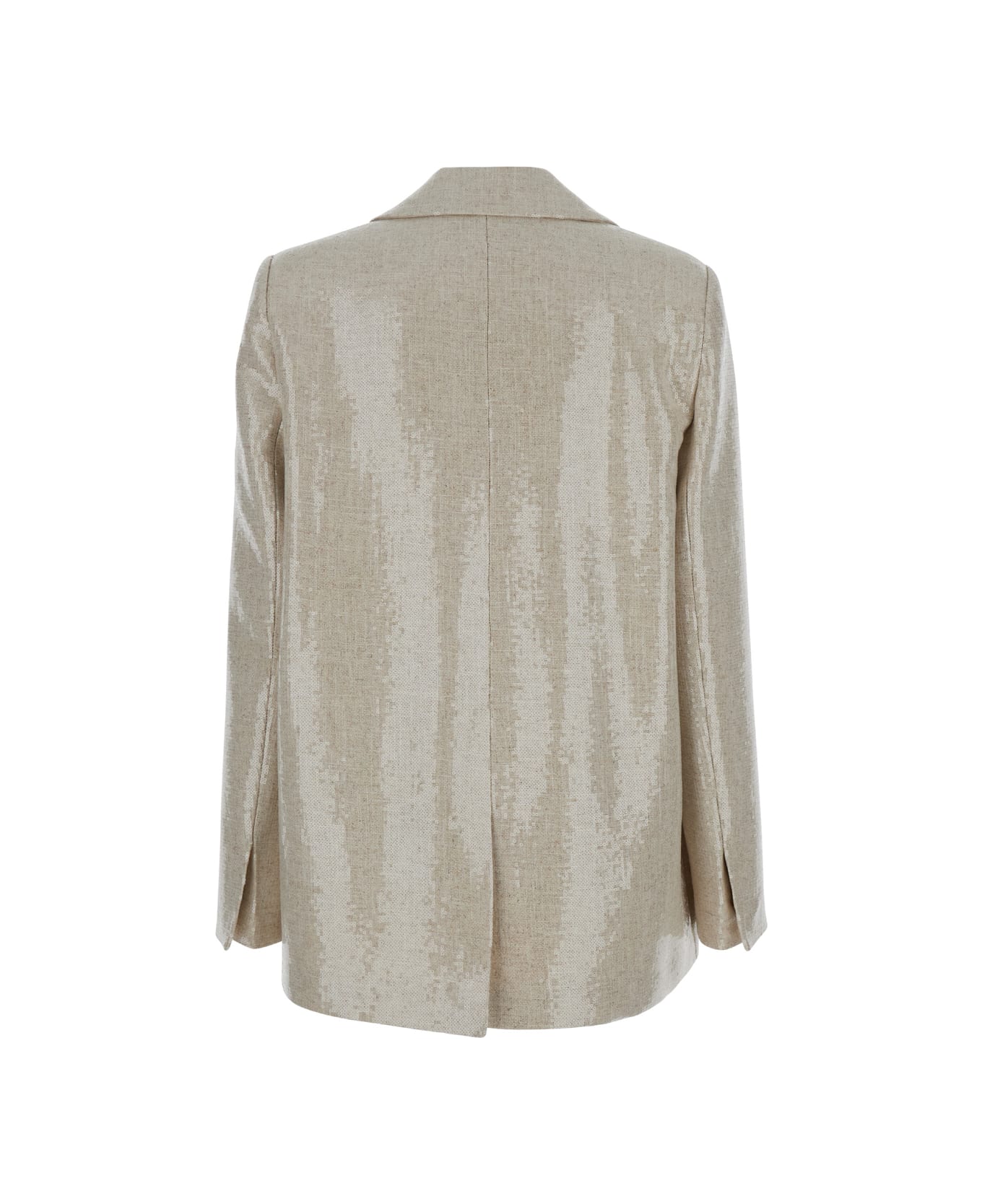 Federica Tosi Beige Blazer With Sequins In Cotton Blend Woman - Beige ブレザー