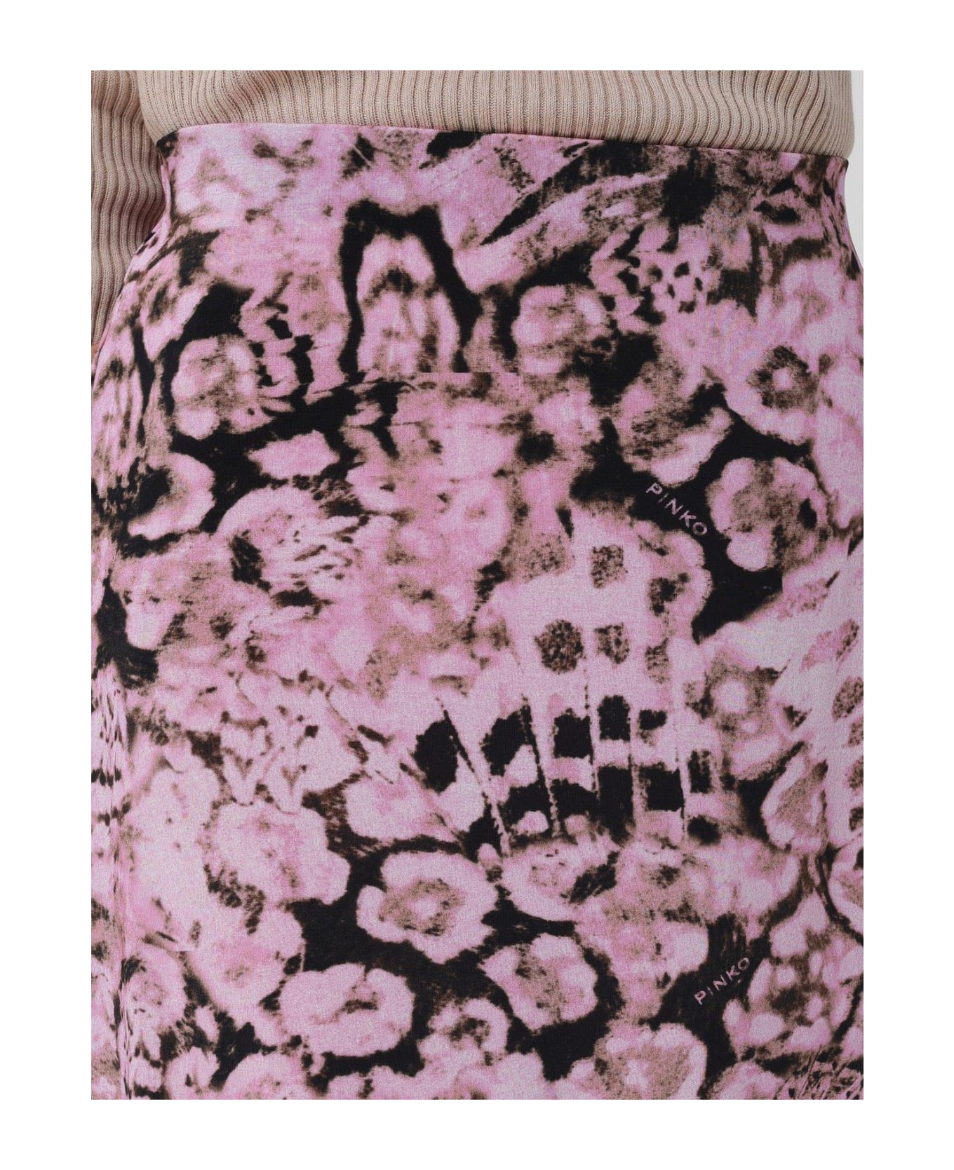 Pinko High-waist Floral-printed Midi Skirt - PINK