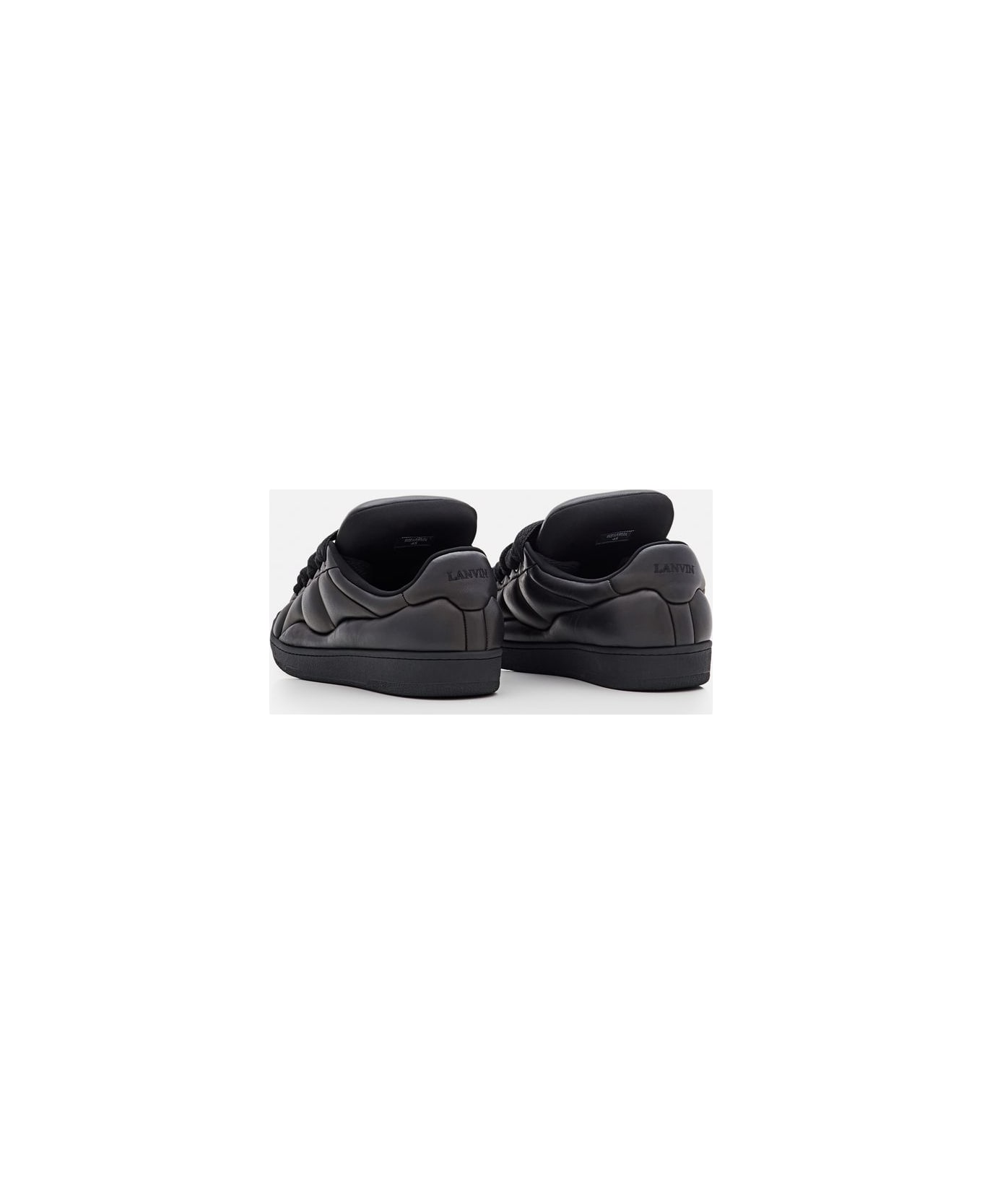 Lanvin Curb Xl Low-top Leather Sneakers - BLACKBLACK