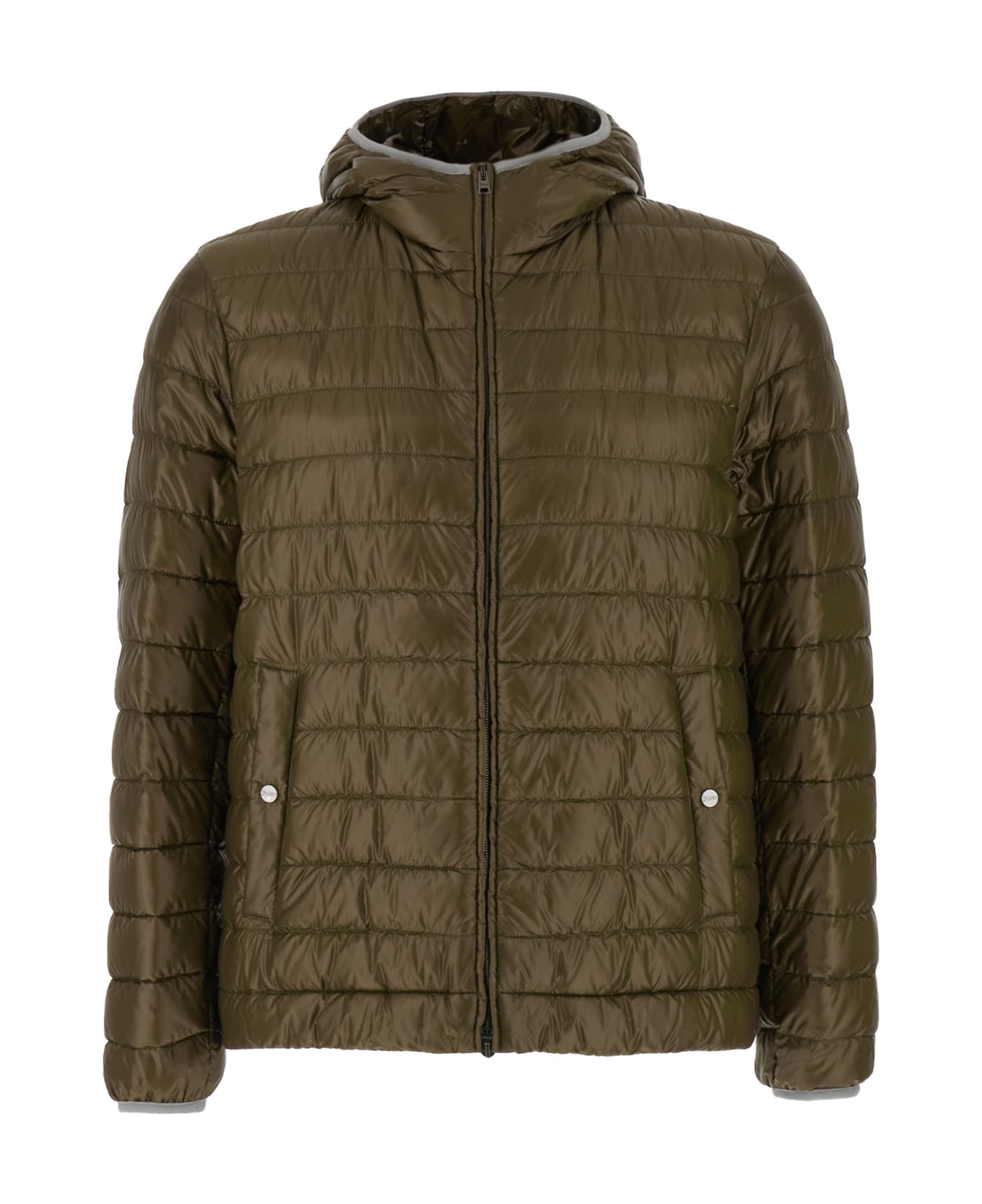 【関税&送料込】Herno Biker Down Jacket In Glossy Nylon Herno Glossy Nylon Down Jacket | italist