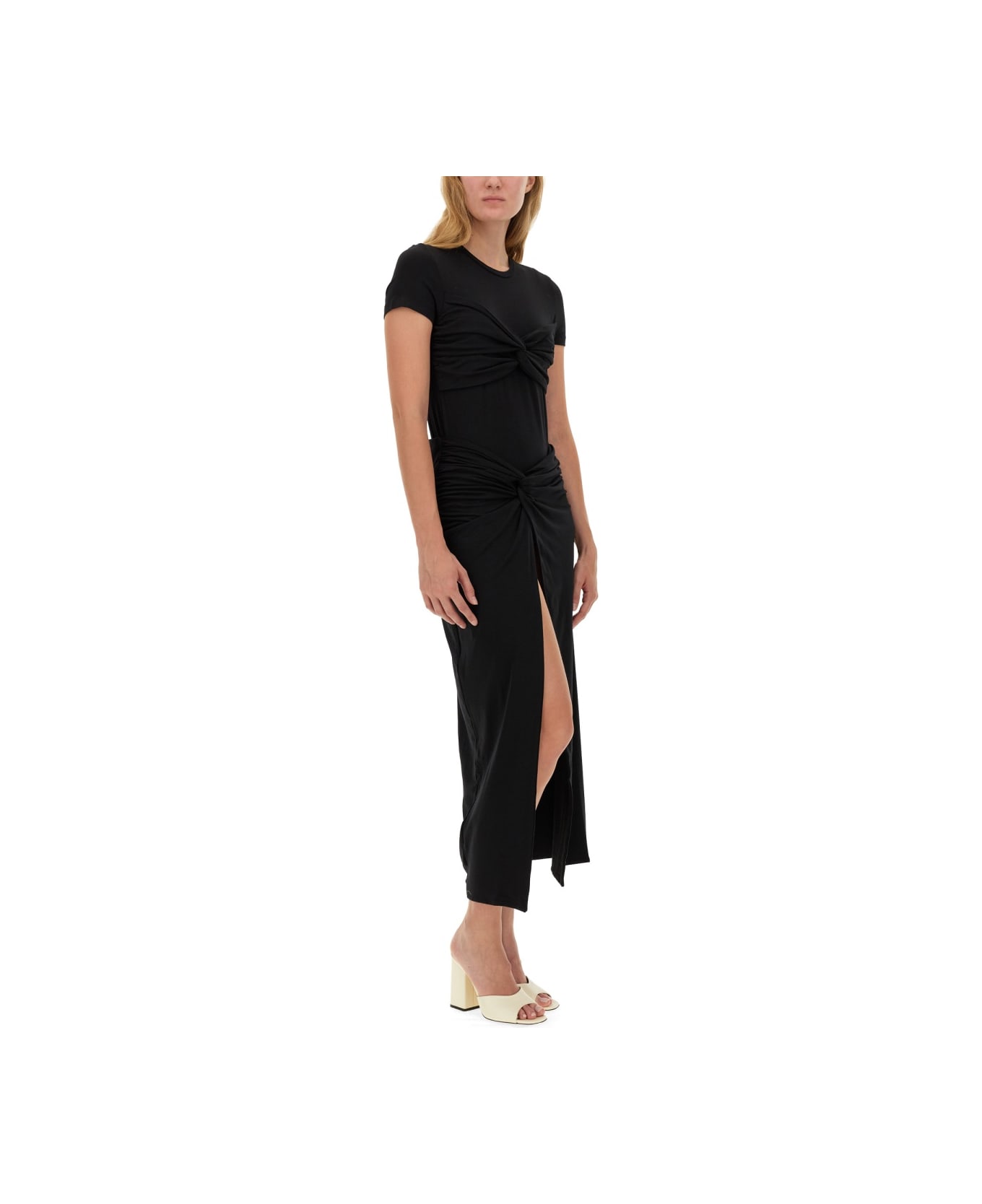 Rotate by Birger Christensen Twisted Skirt - BLACK
