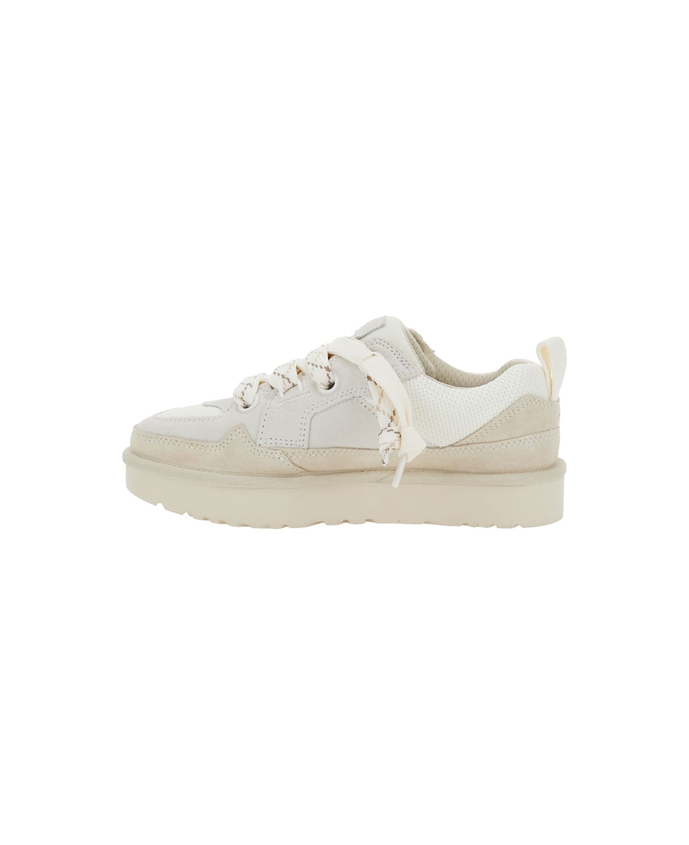 UGG 'lo Lowmel' White Sneakers With Mesh Inserts And Logo On The Side In Suede Woman - White