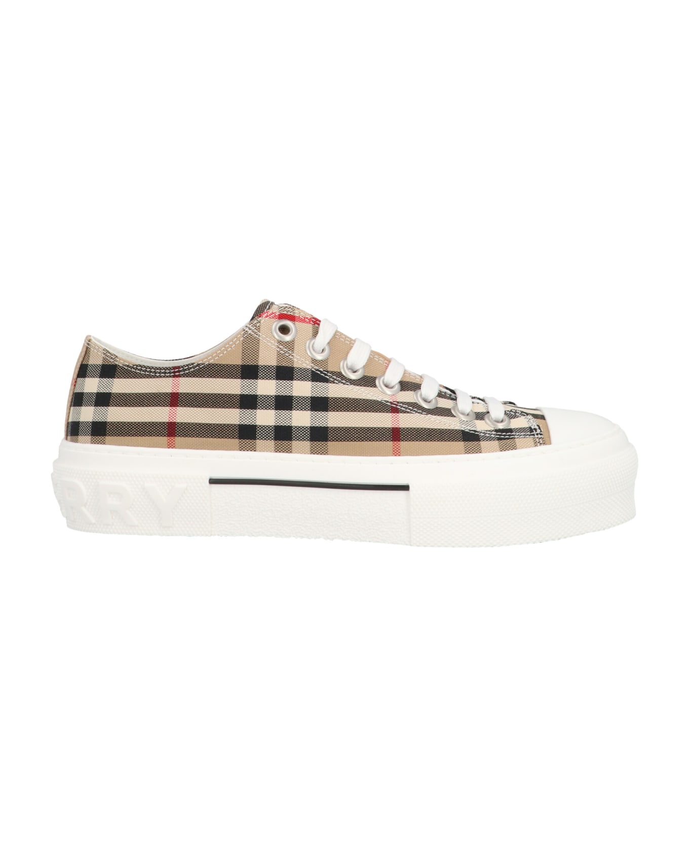Burberry Check Sneakers - Beige