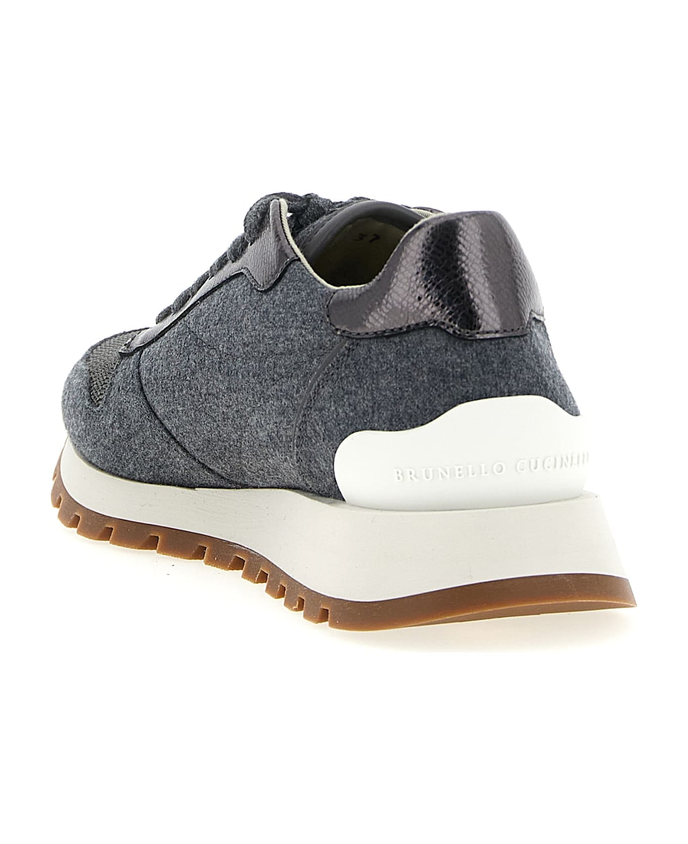 Brunello Cucinelli 
runners Precious Toe
 Sneakers - Gray