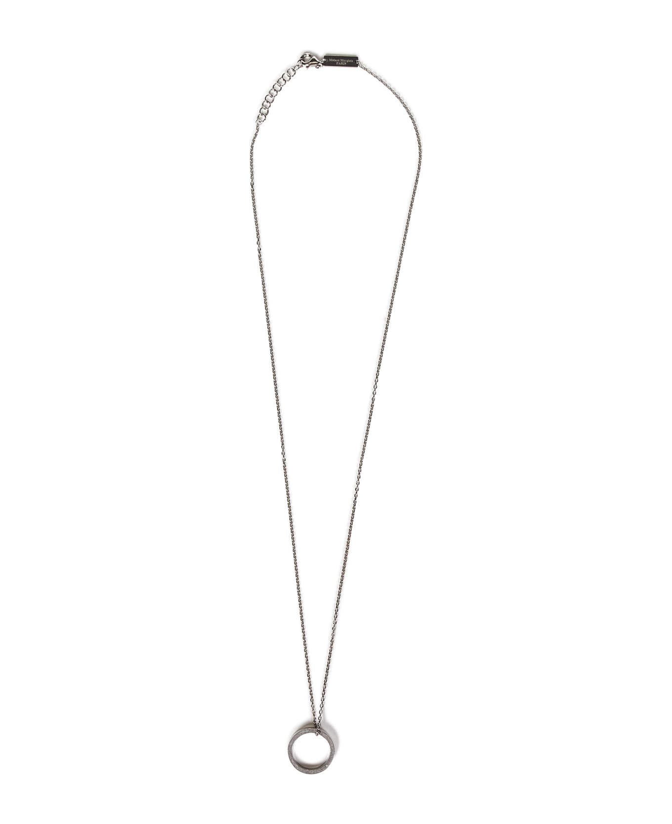 Maison Margiela Logo Ring Necklace - Silver