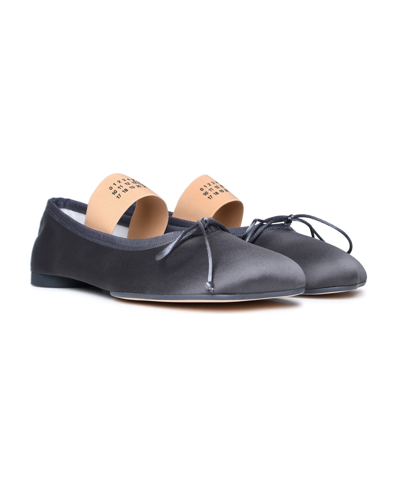 MM6 Maison Margiela Grey Polyester Ballet Flats - Grey フラットシューズ