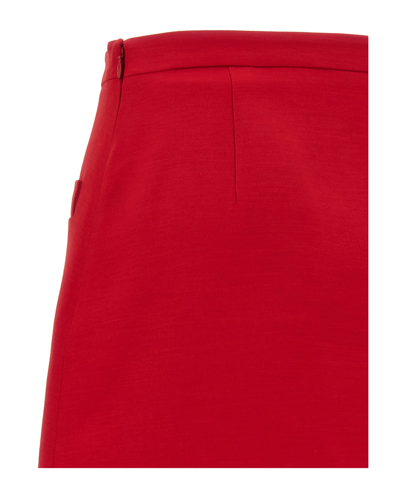 Valentino Garavani Crepe Couture Skirt - Red