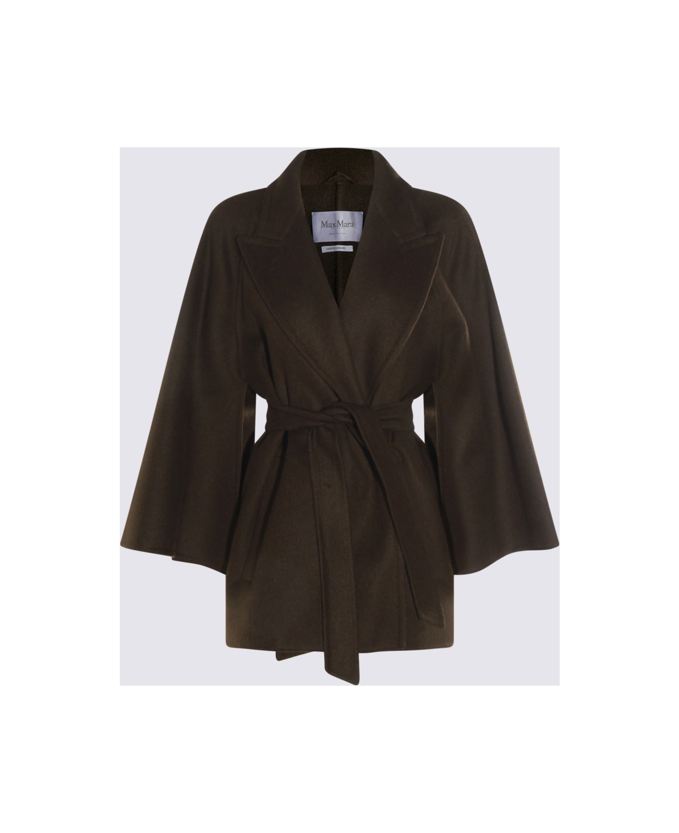Max Mara Brown Verna Coat - Muschio