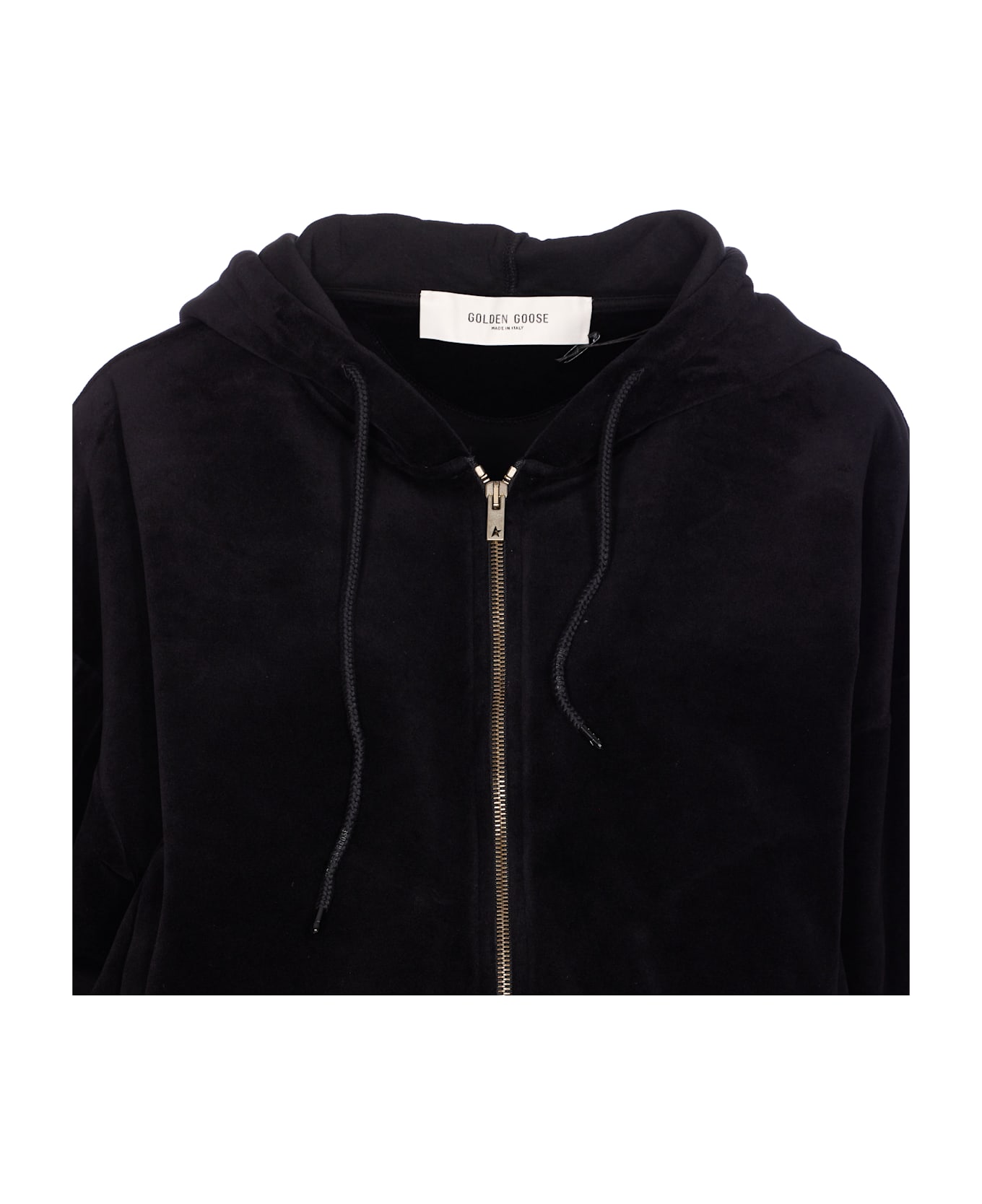 Golden Goose Journey Zip Up Hoodie - Black