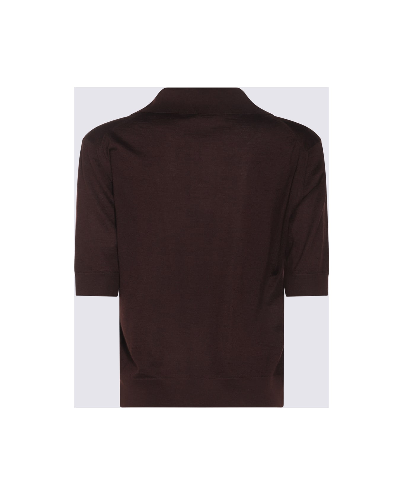 Malo Dark Brown Wool Polo Shirt