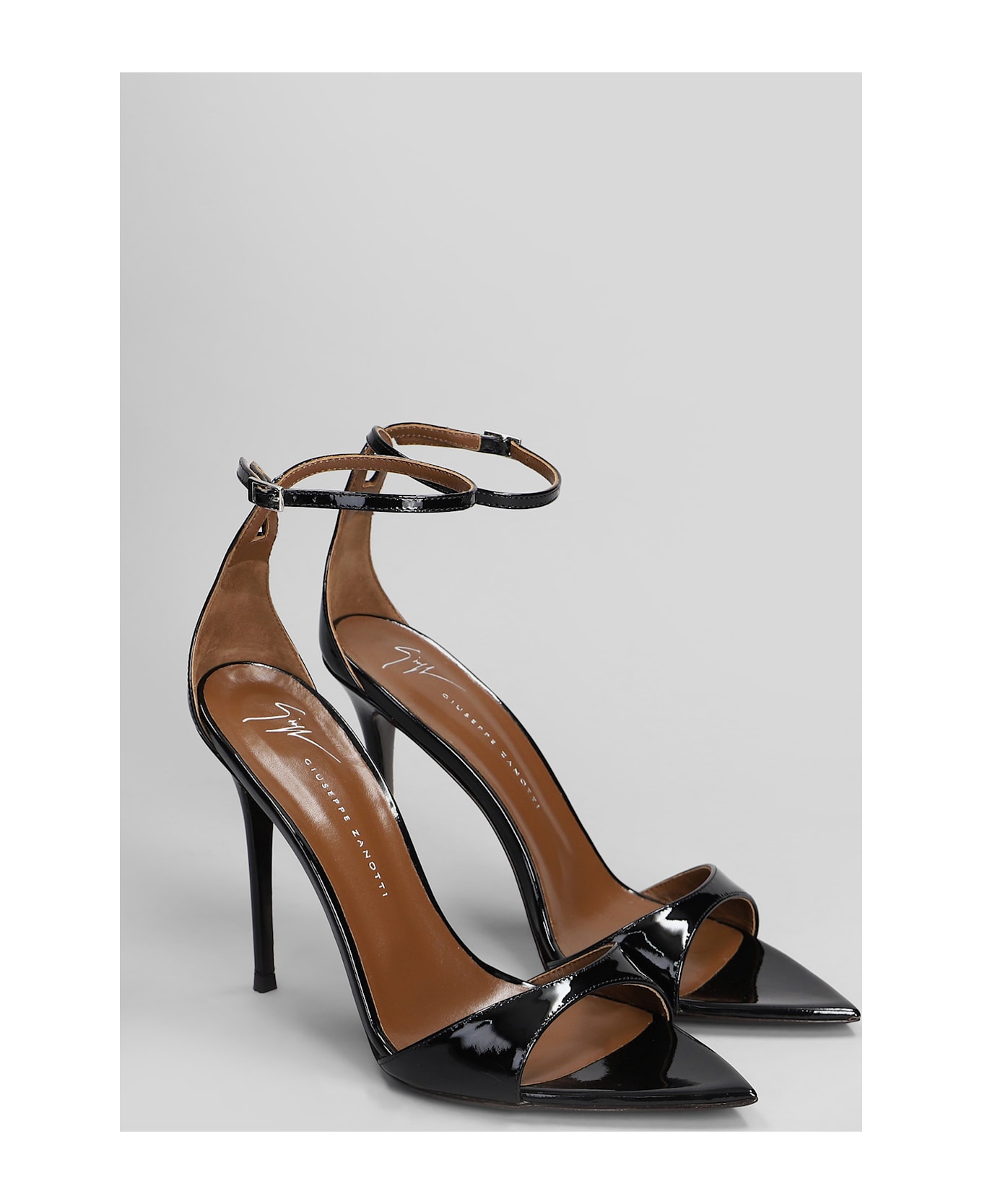 Giuseppe Zanotti Intriigo Strap 105 Sandals In Black Leather - black