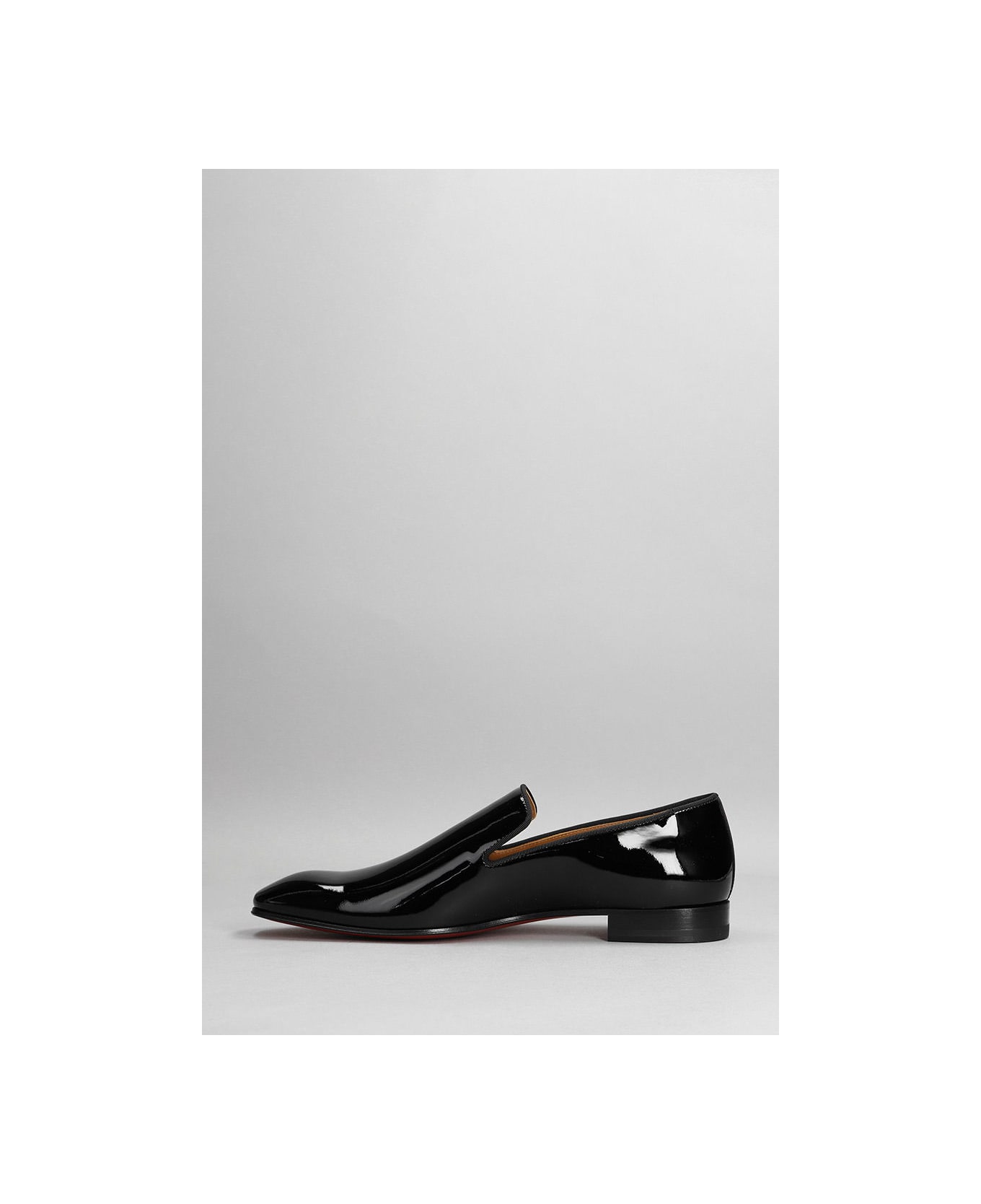 Christian Louboutin Dandeliuon Flat Loafers In Black Patent Leather - black