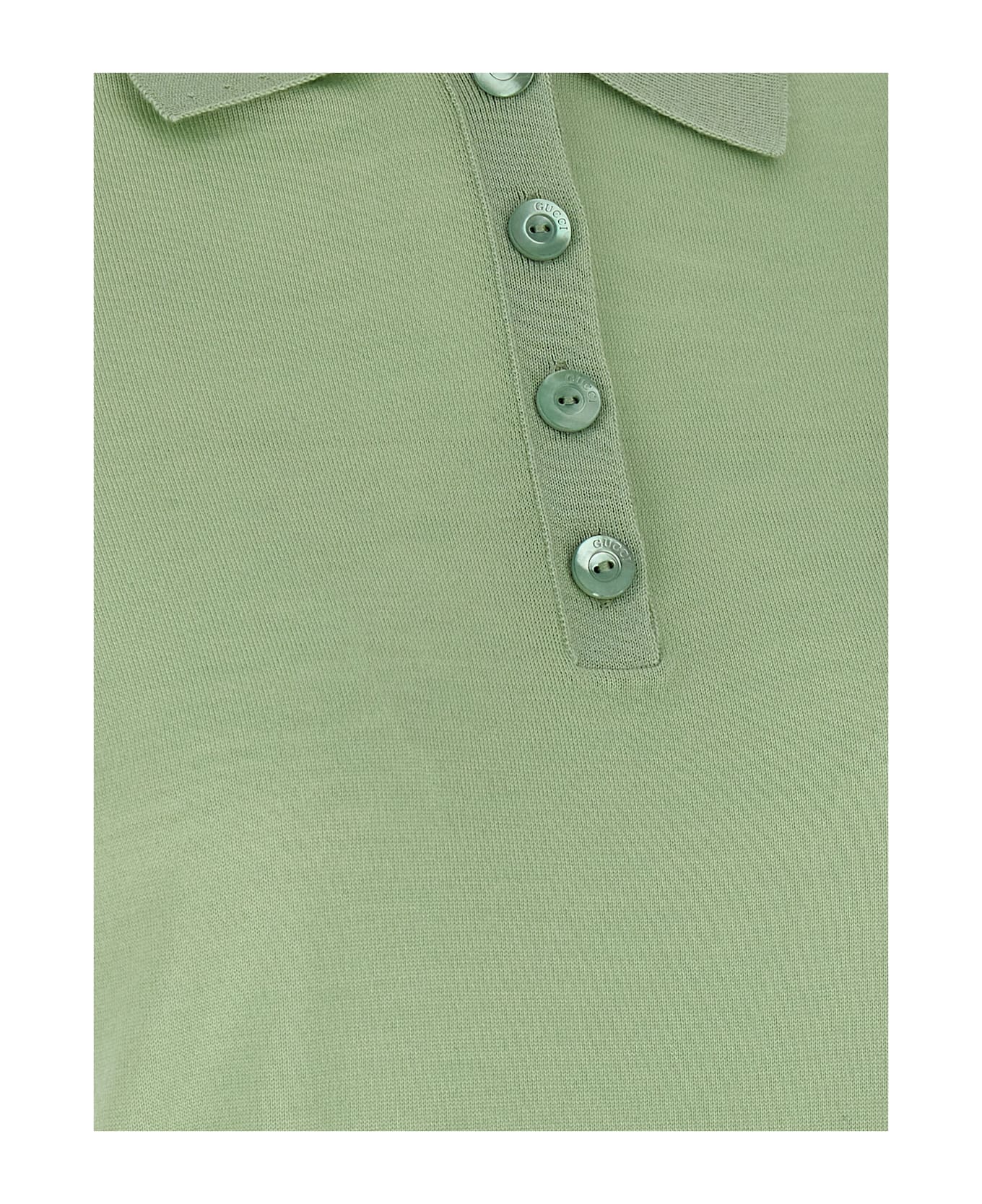 Gucci Knitted Polo Shirt - Green