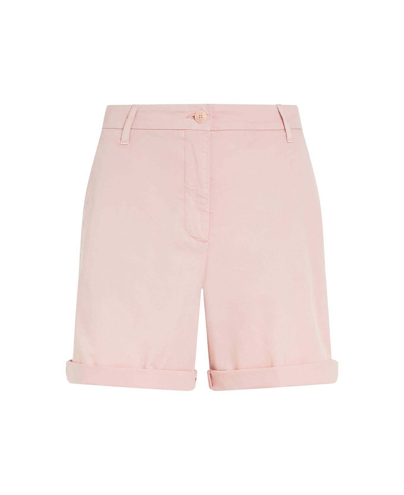 Tommy Hilfiger Mom Chino Shorts With Turned-up Hems - WHIMSY PINK