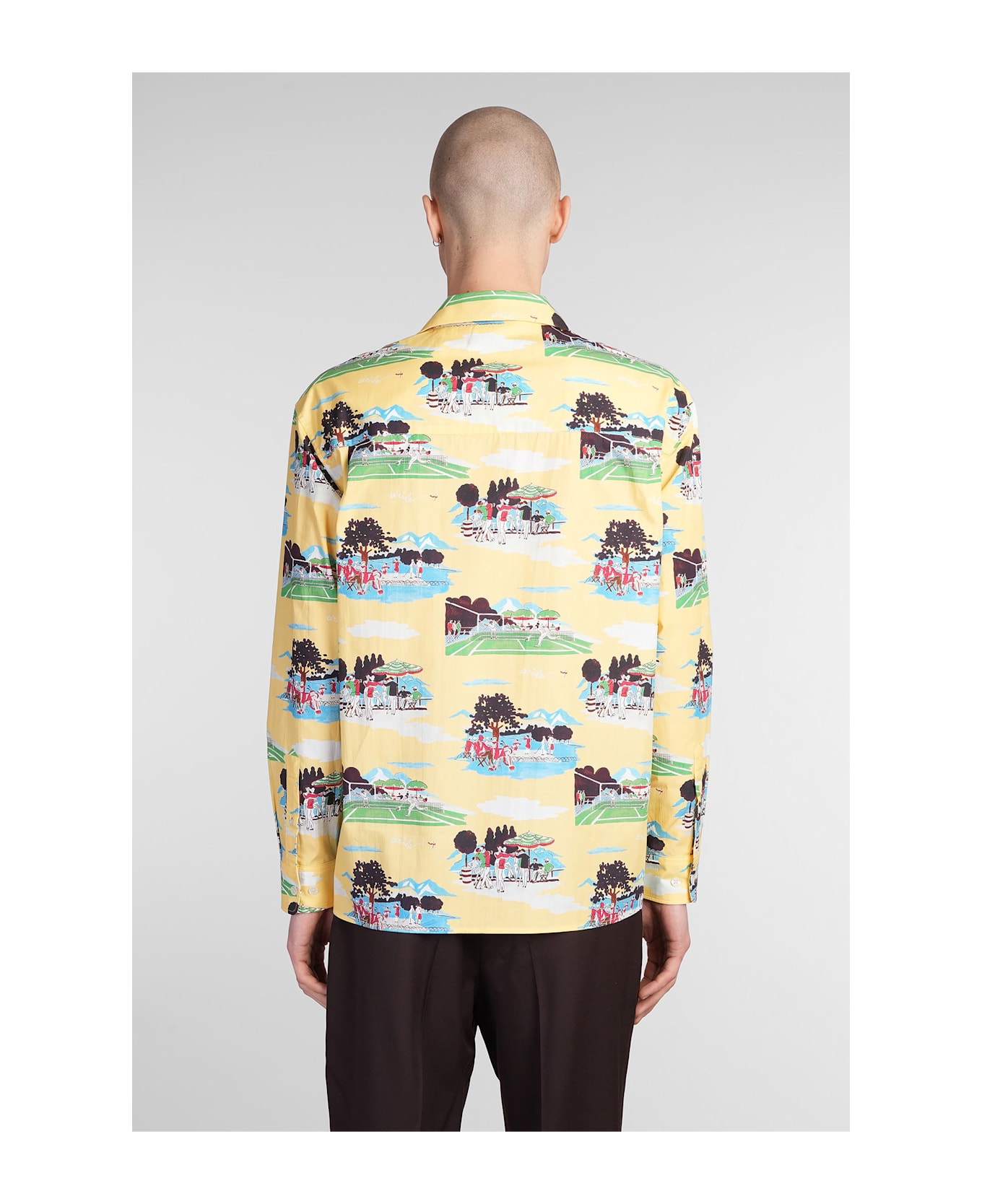 Drôle de Monsieur Shirt In Yellow Cotton - yellow